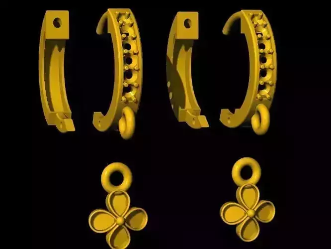 huggie hoop earrings 3dm file