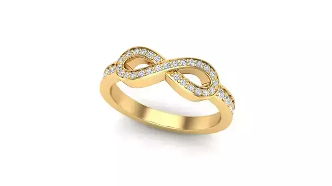 Infinity Ring round stones