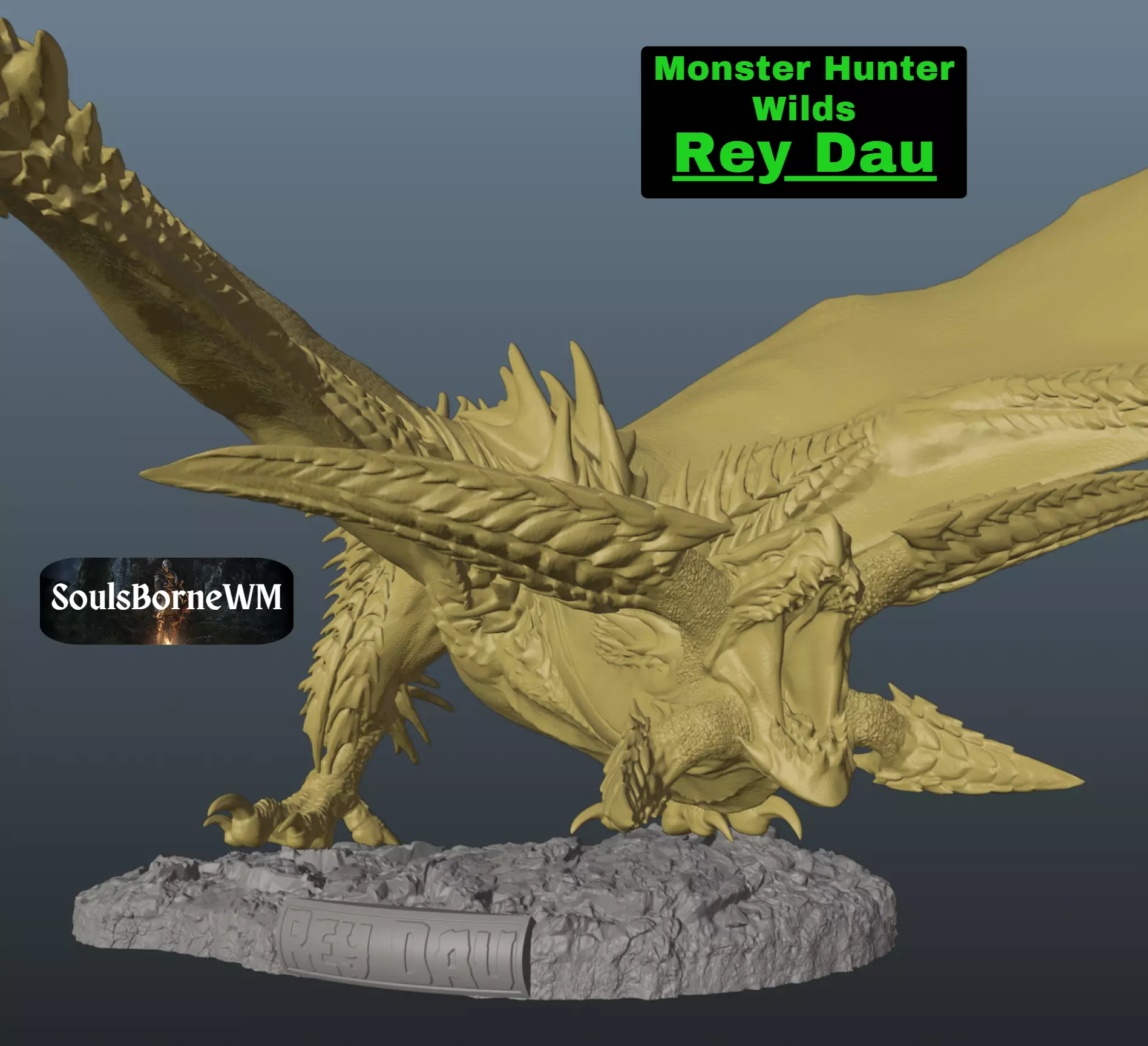 Monster Hunter Wilds Rey Dau V2 3D print model_0