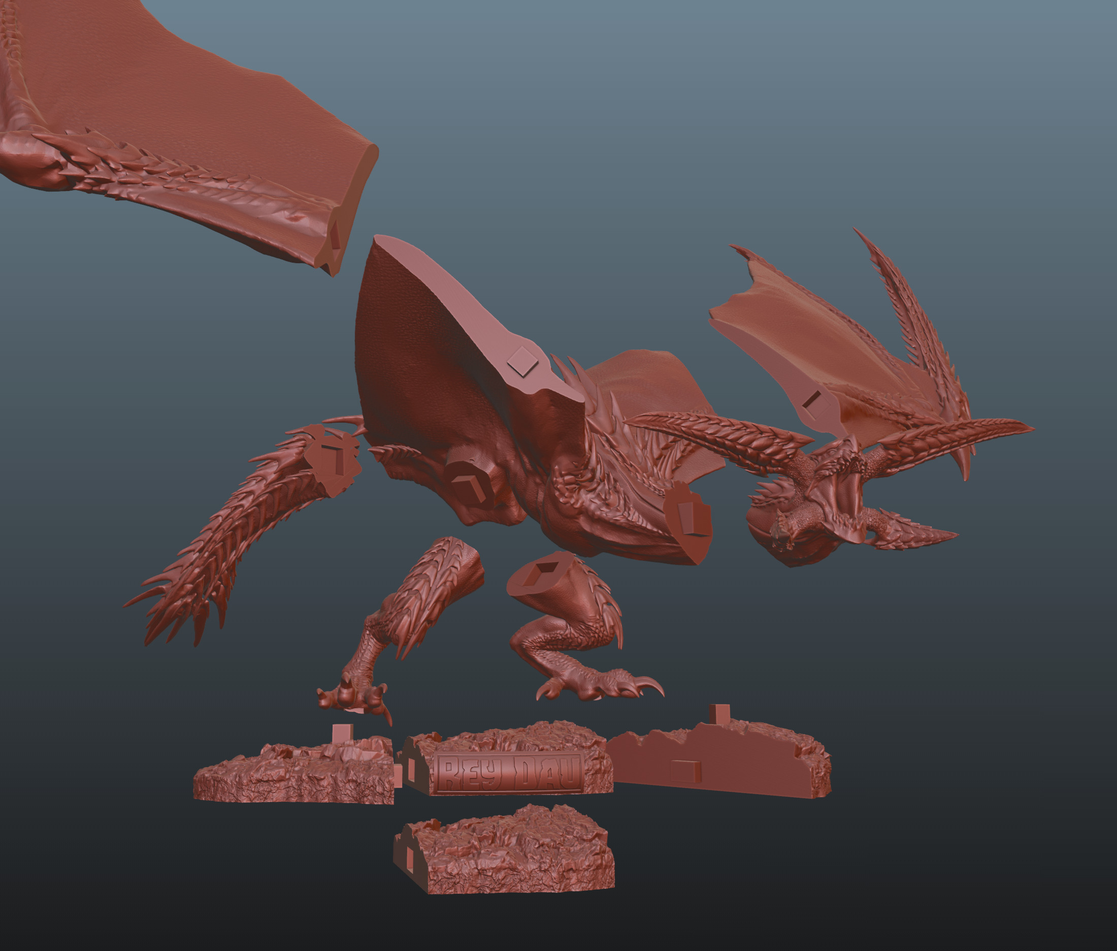 Monster Hunter Wilds Rey Dau V2 3D print model_1