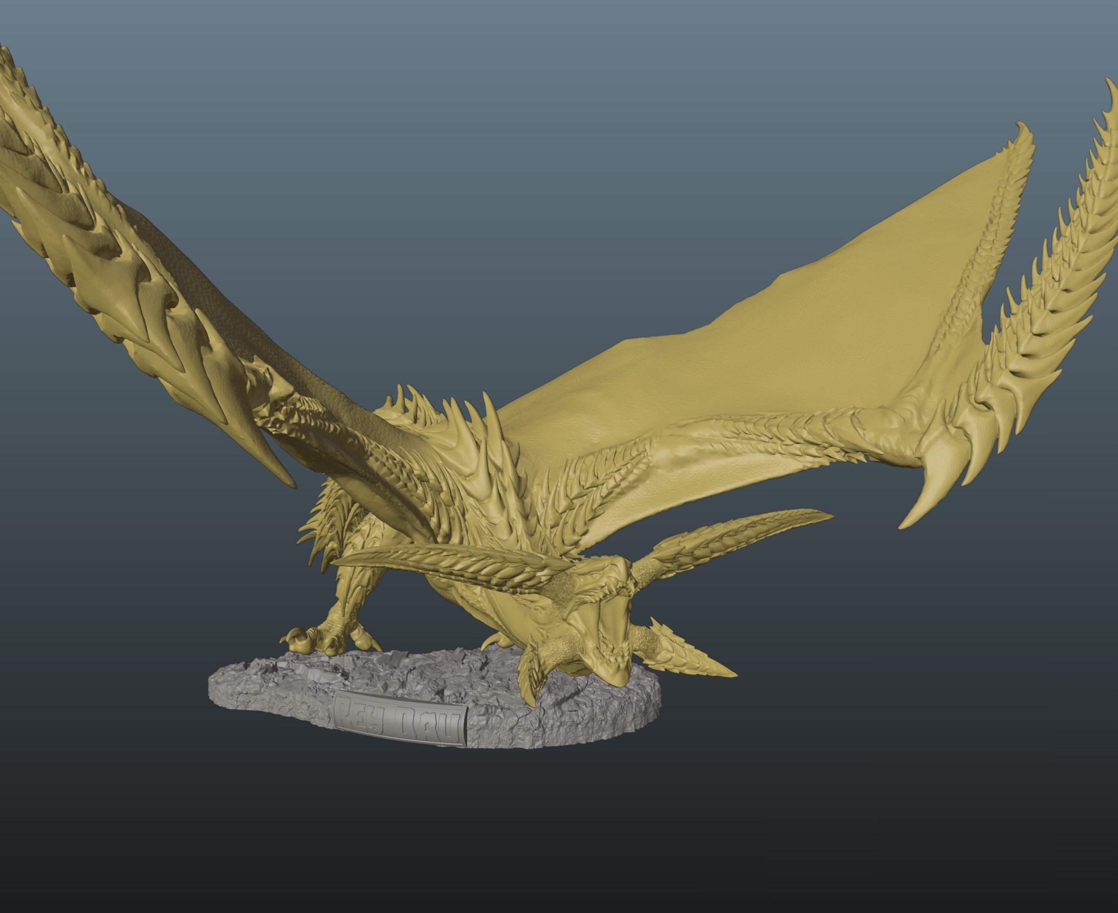 Monster Hunter Wilds Rey Dau V2 3D print model_2