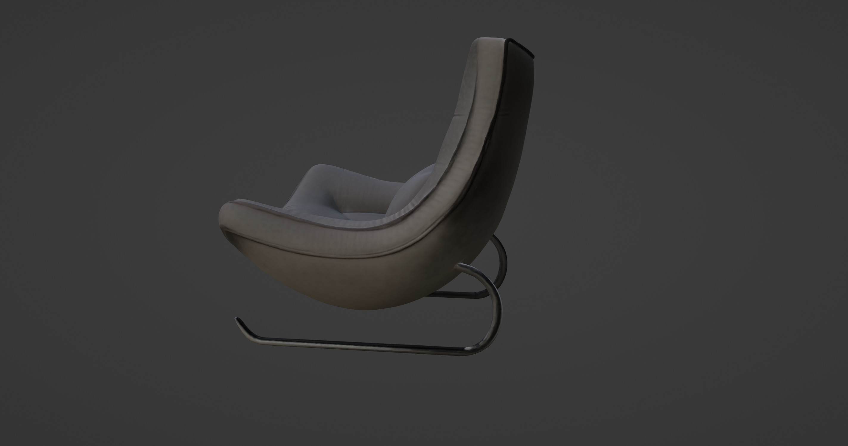 Modern Comfy Designer Chair 3D model_5