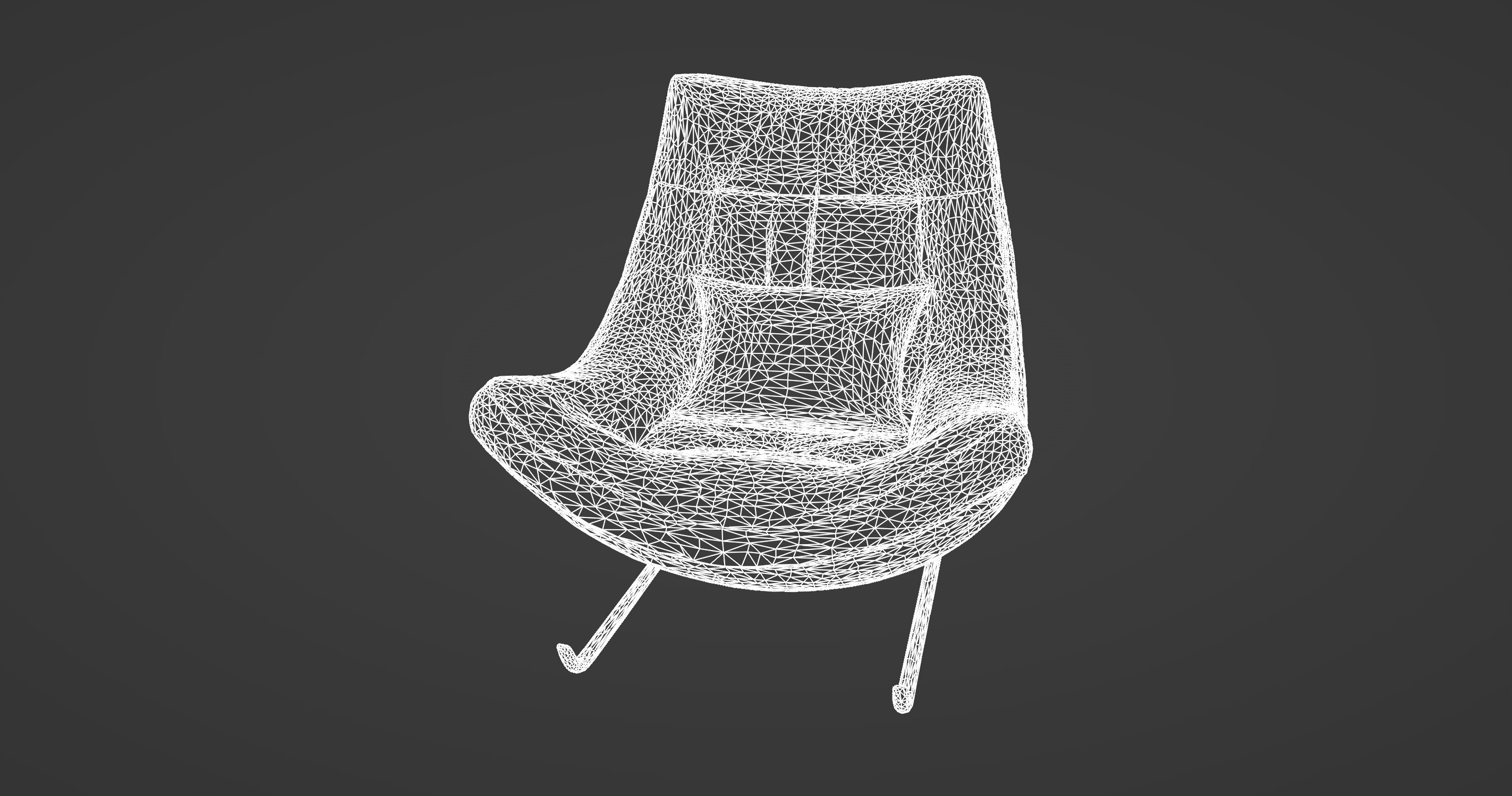 Modern Comfy Designer Chair 3D model_4