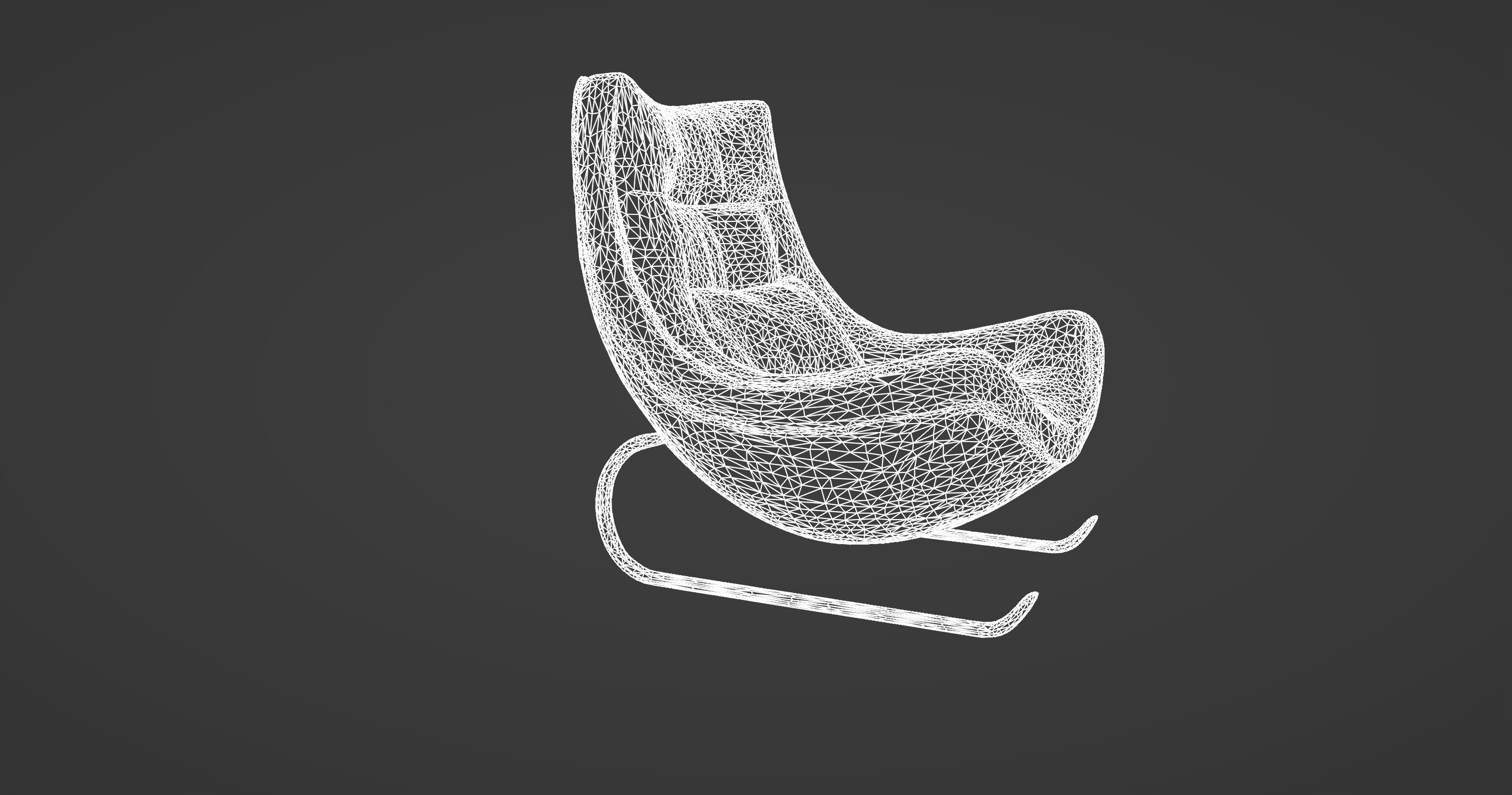 Modern Comfy Designer Chair 3D model_3