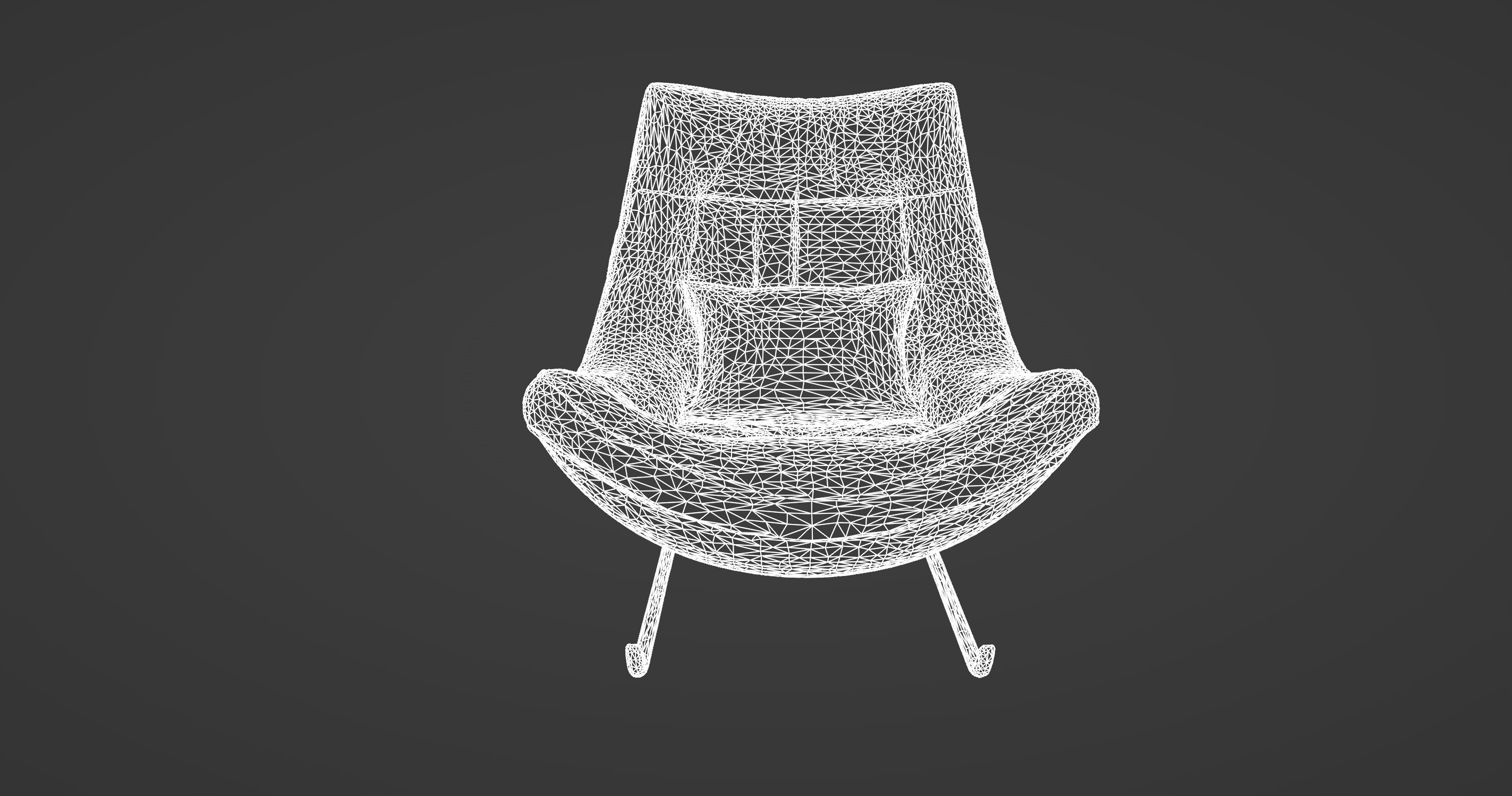 Modern Comfy Designer Chair 3D model_8