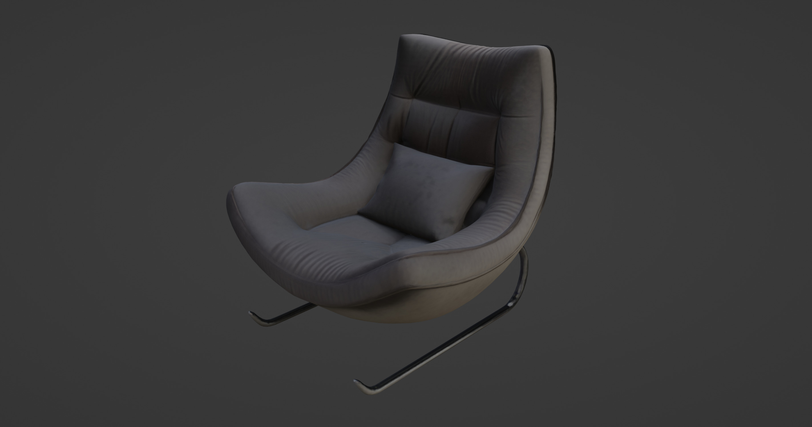 Modern Comfy Designer Chair 3D model_2