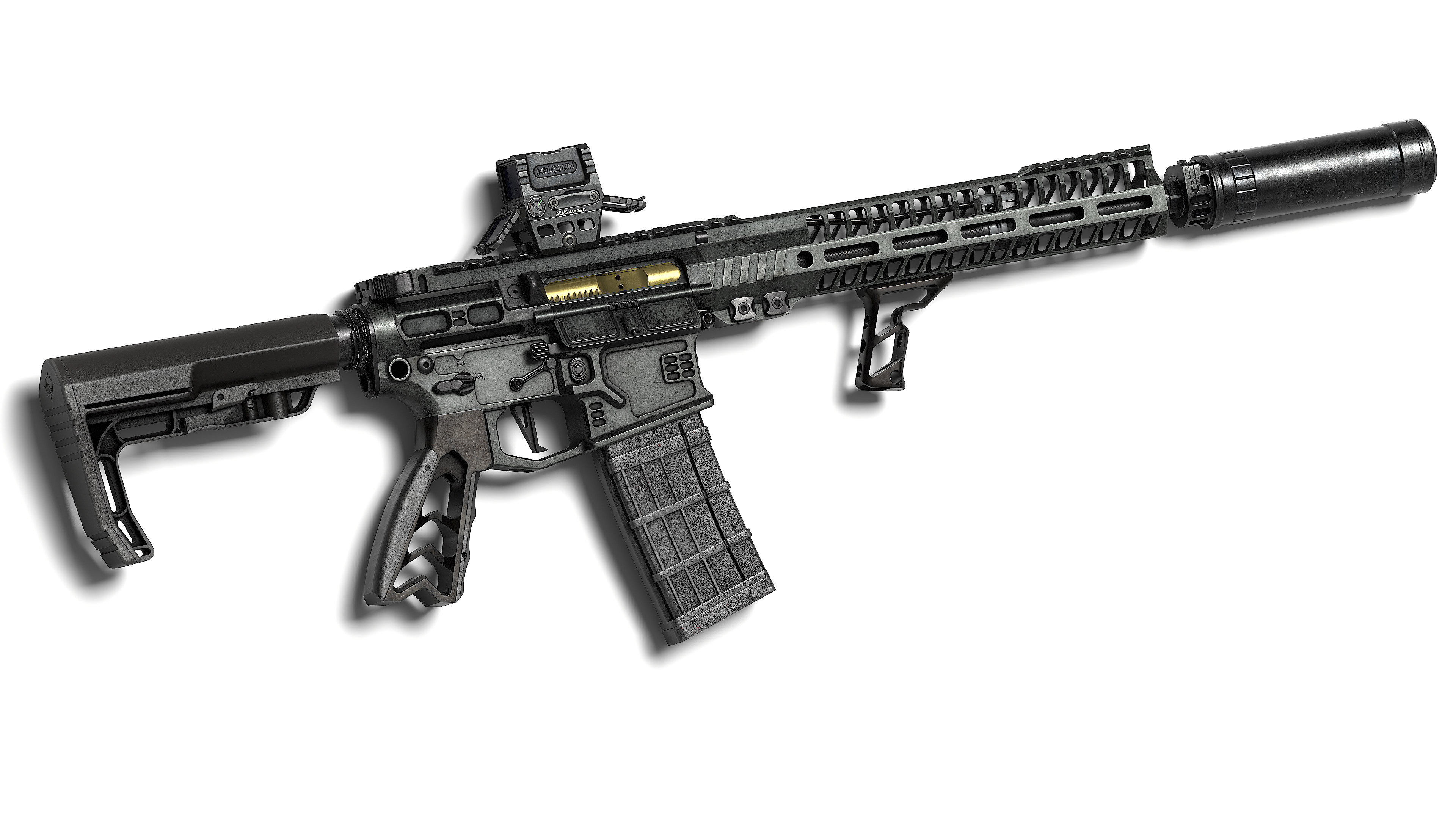 AR 15 SLR Low-poly 3D model_6