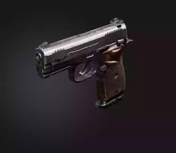 hand gun 3dmodel