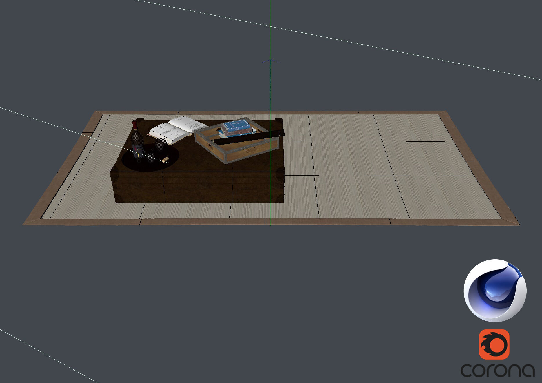 Carpet and Table - Corona - C4D 3D model_5