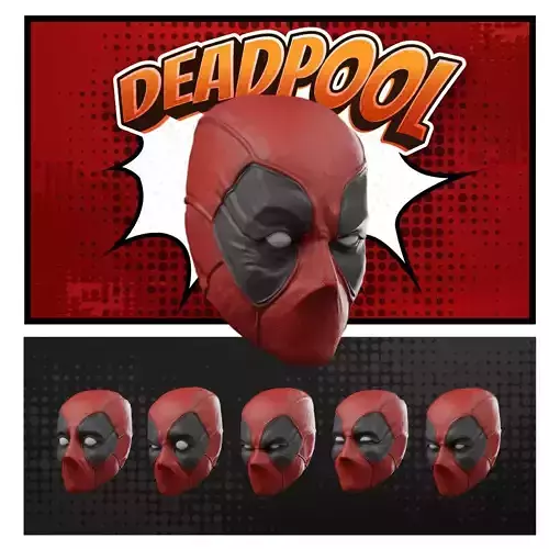 Deadpool Custom Heads Pack - 1-12 scale STL