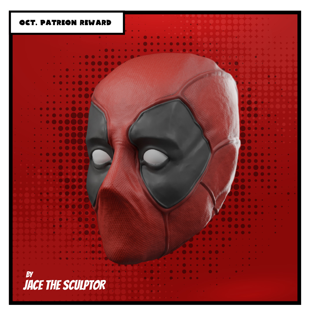 Deadpool Custom Heads Pack - 1-12 scale STL 3D print model_3