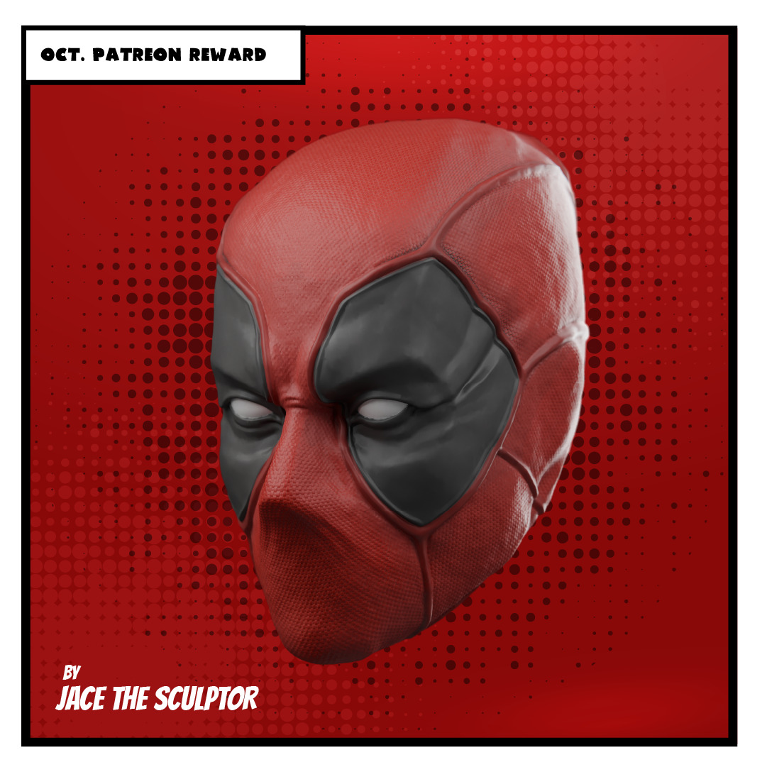 Deadpool Custom Heads Pack - 1-12 scale STL 3D print model_5