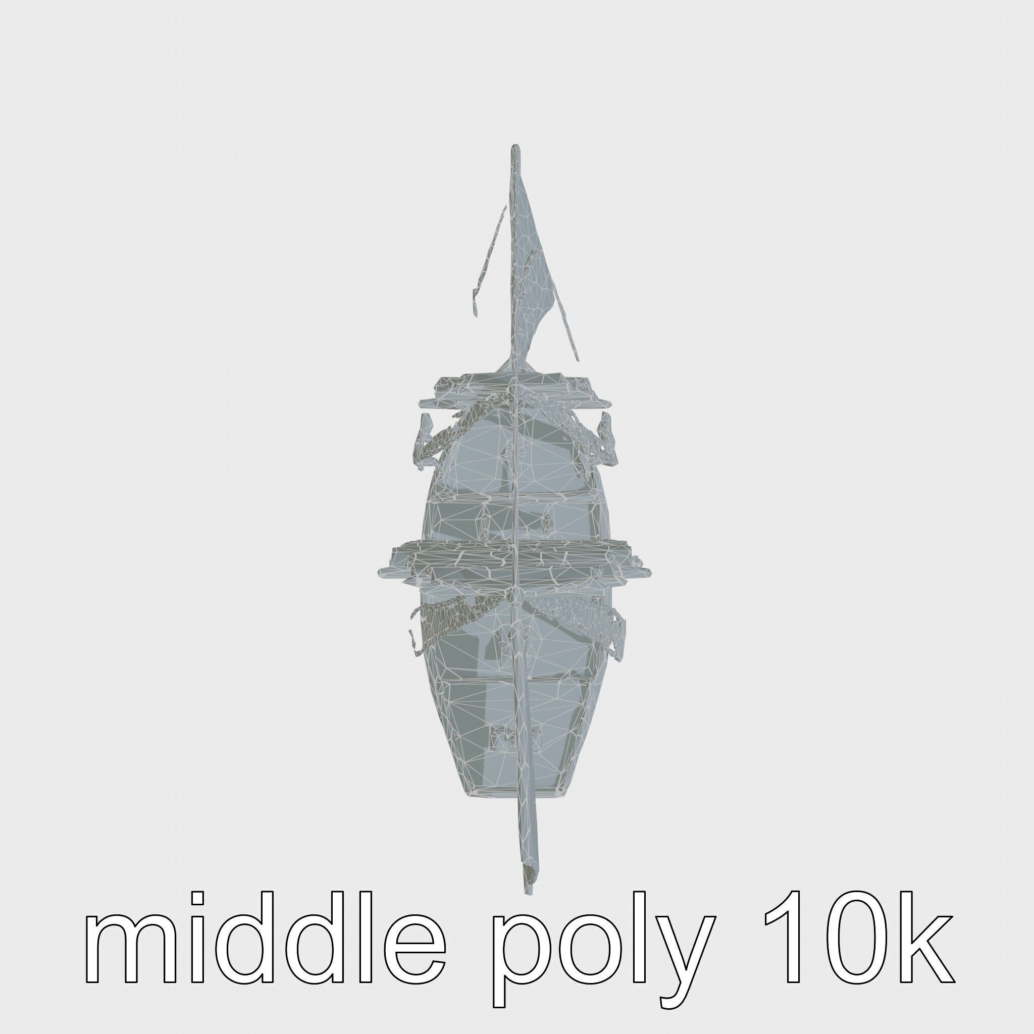 Solar-Powered Sailboat with Innovative Panel Sails Low-poly 3D model_16