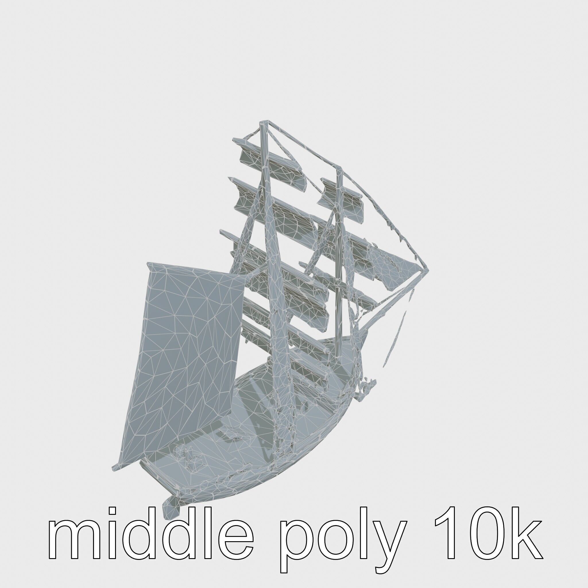 Solar-Powered Sailboat with Innovative Panel Sails Low-poly 3D model_14