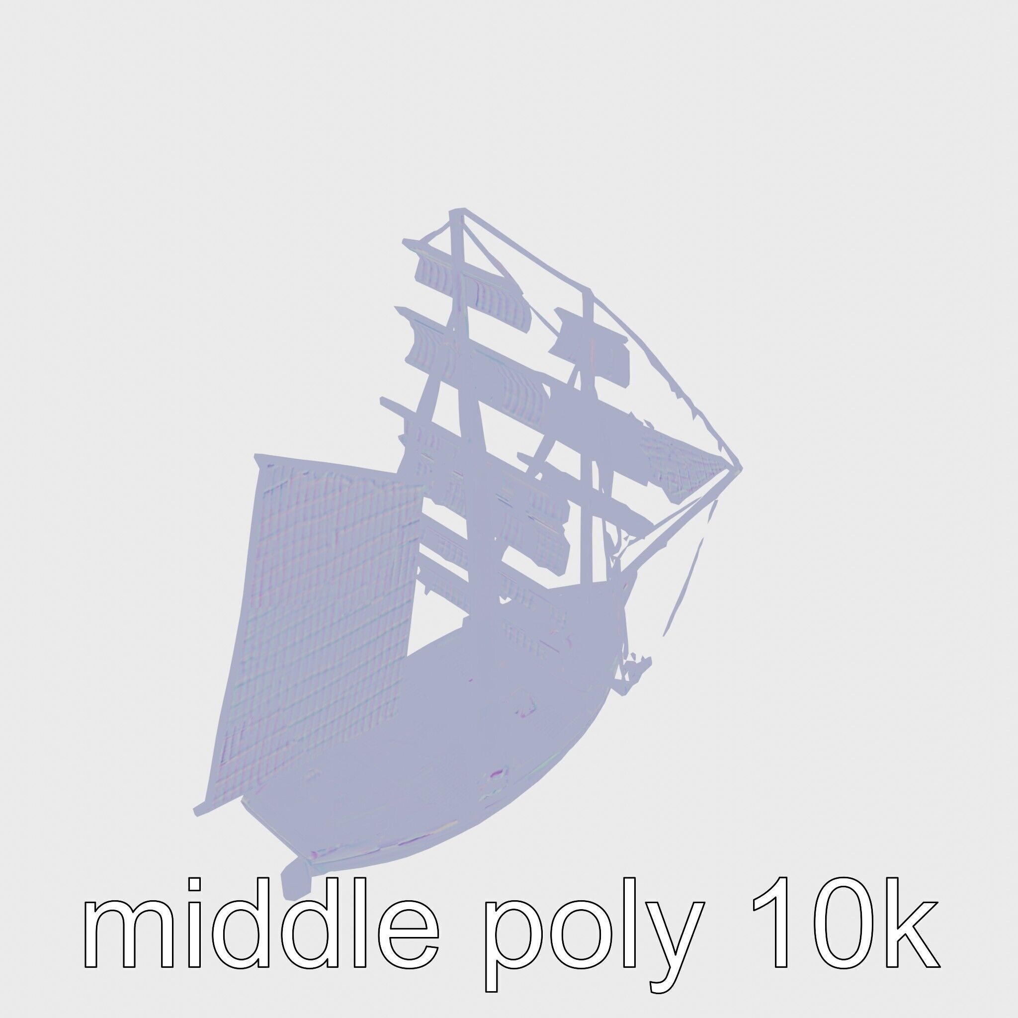 Solar-Powered Sailboat with Innovative Panel Sails Low-poly 3D model_30