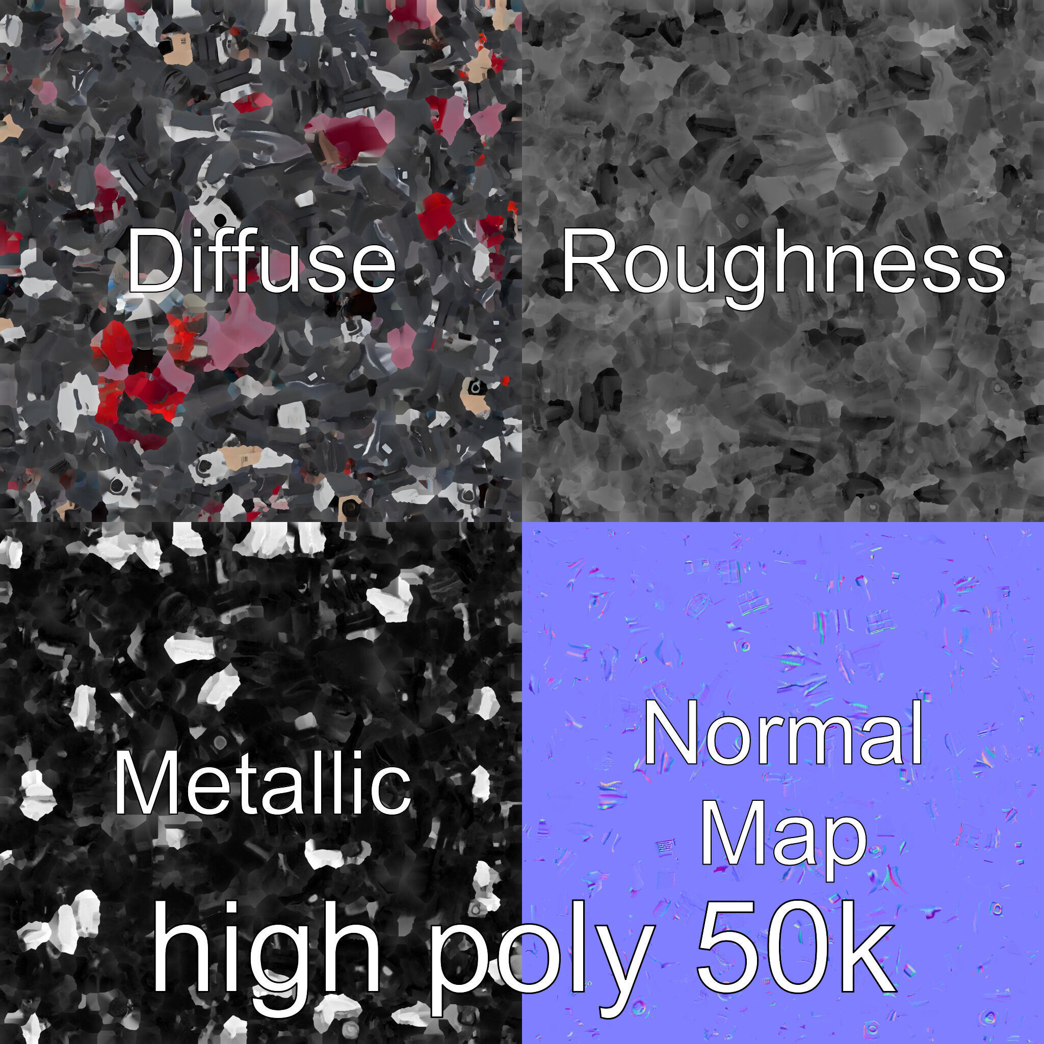 Combat Spider Drone with Eight Legs and Laser Tech Low-poly 3D model_33