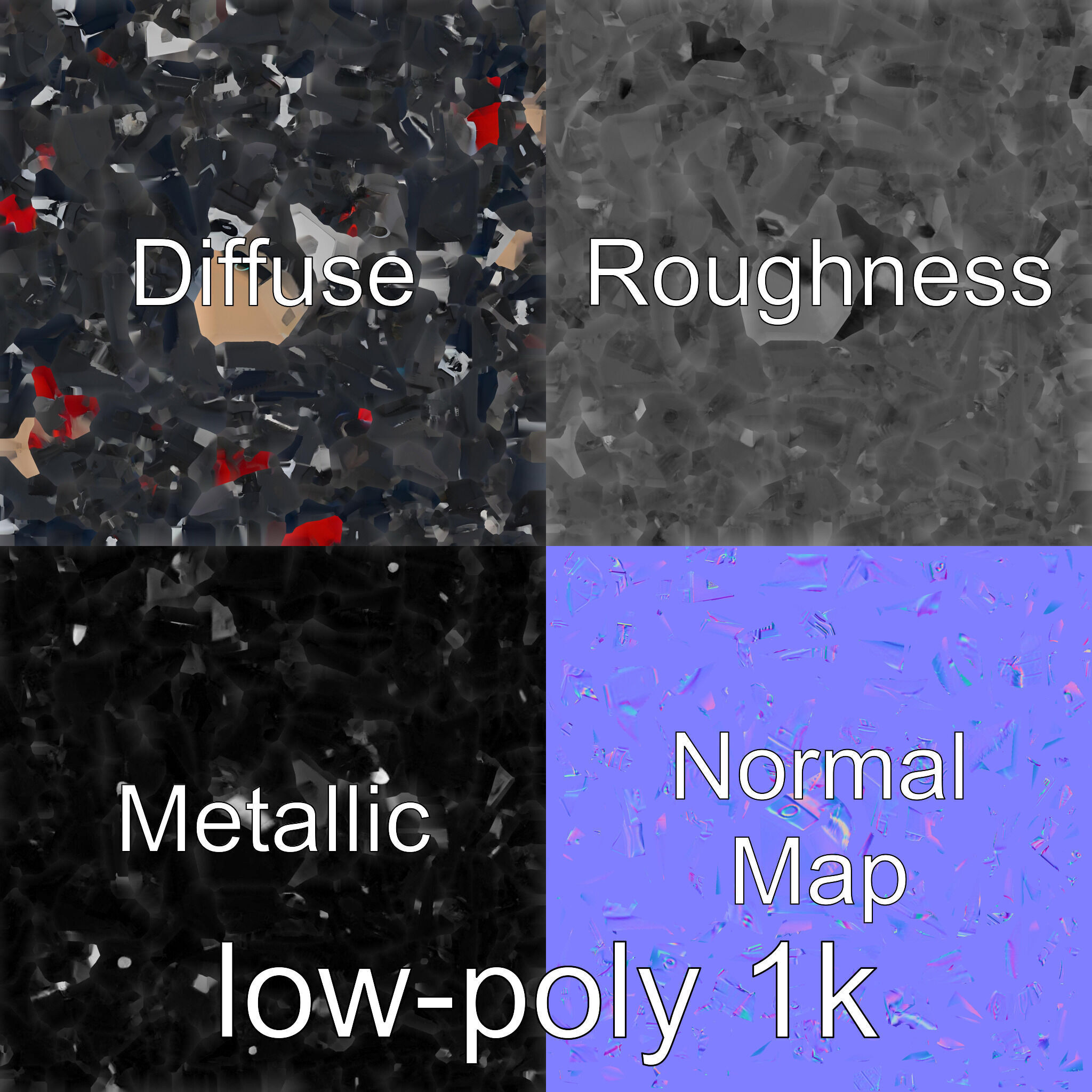 Combat Spider Drone with Eight Legs and Laser Tech Low-poly 3D model_4