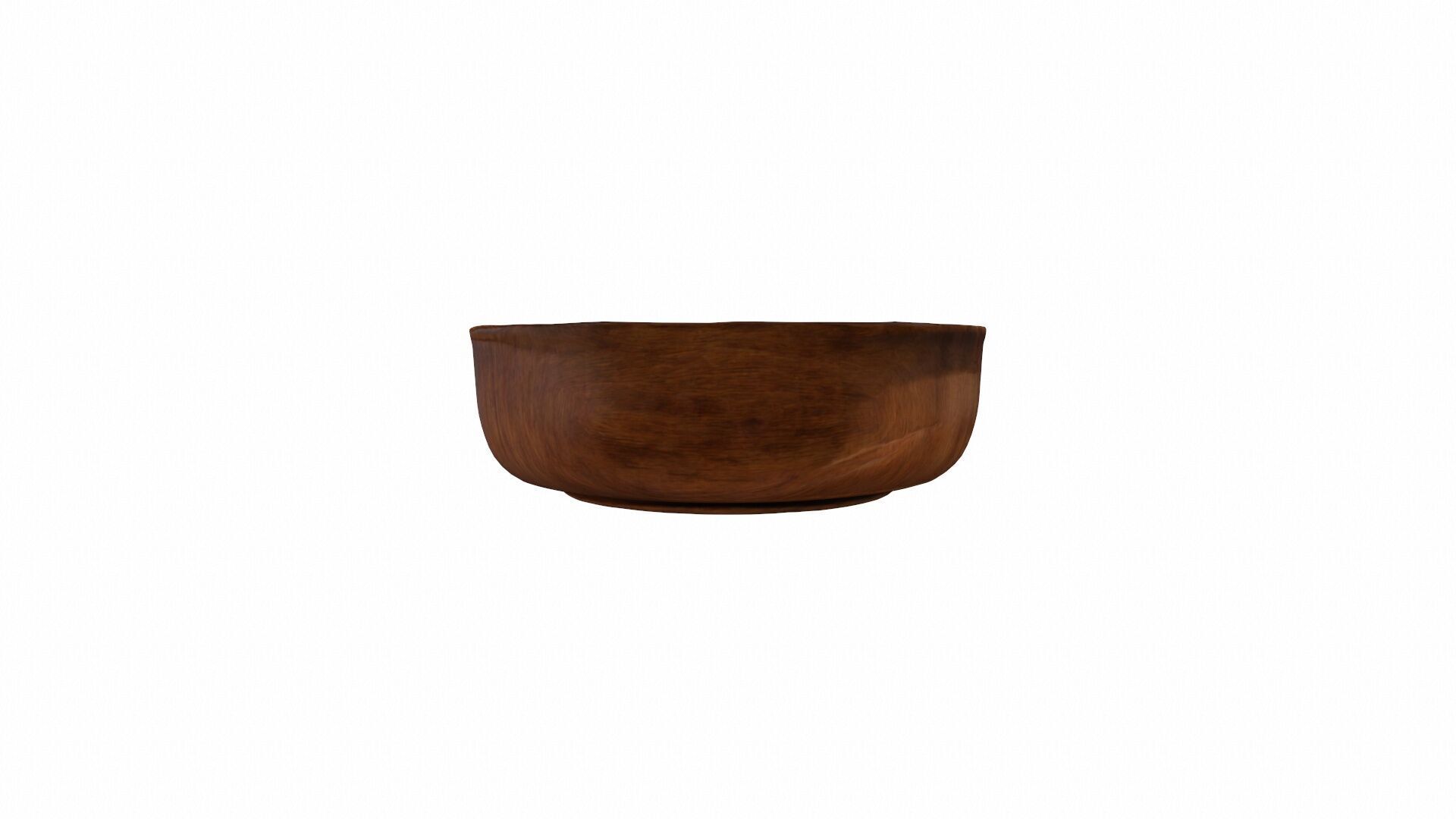 Empty Wooden Plate  Isolated On 3d Model 3D model_5