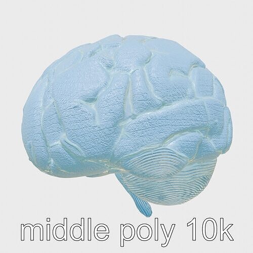 Glowing AI Brain Sphere with Predictive Abilities Low-poly 3D model