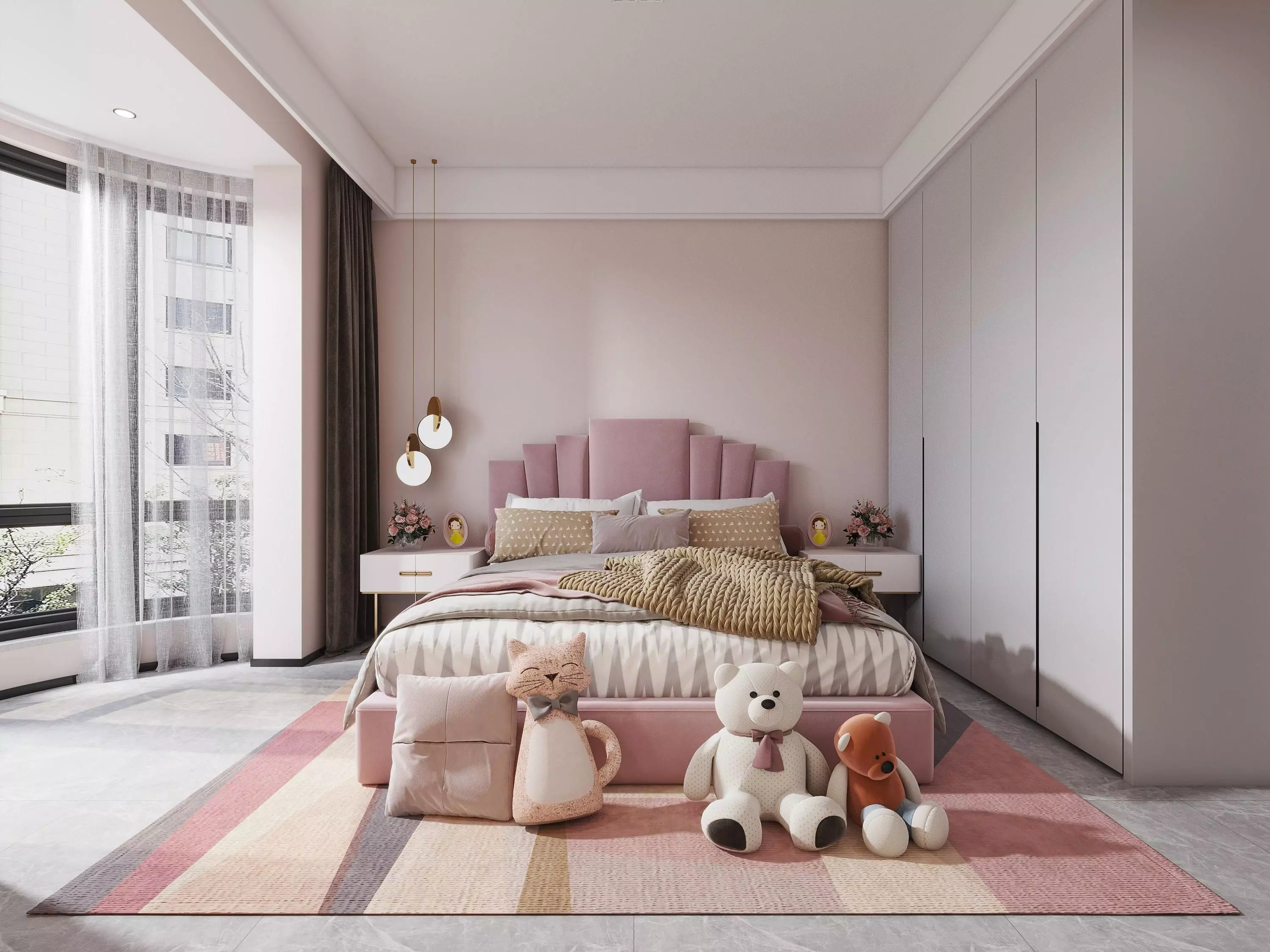 Girls Room Modern 3D model_0