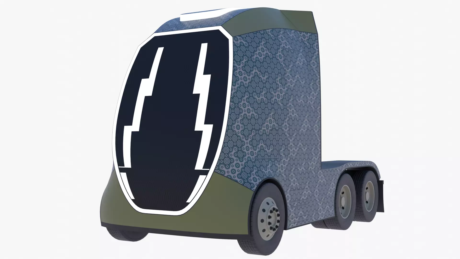 Future semitruck XII PBR 3D model