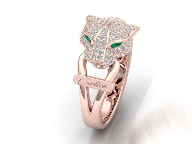 Panther Ring Free 3D print model_12