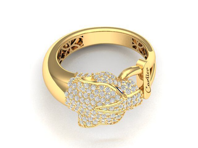 Panther Ring Free 3D print model_7