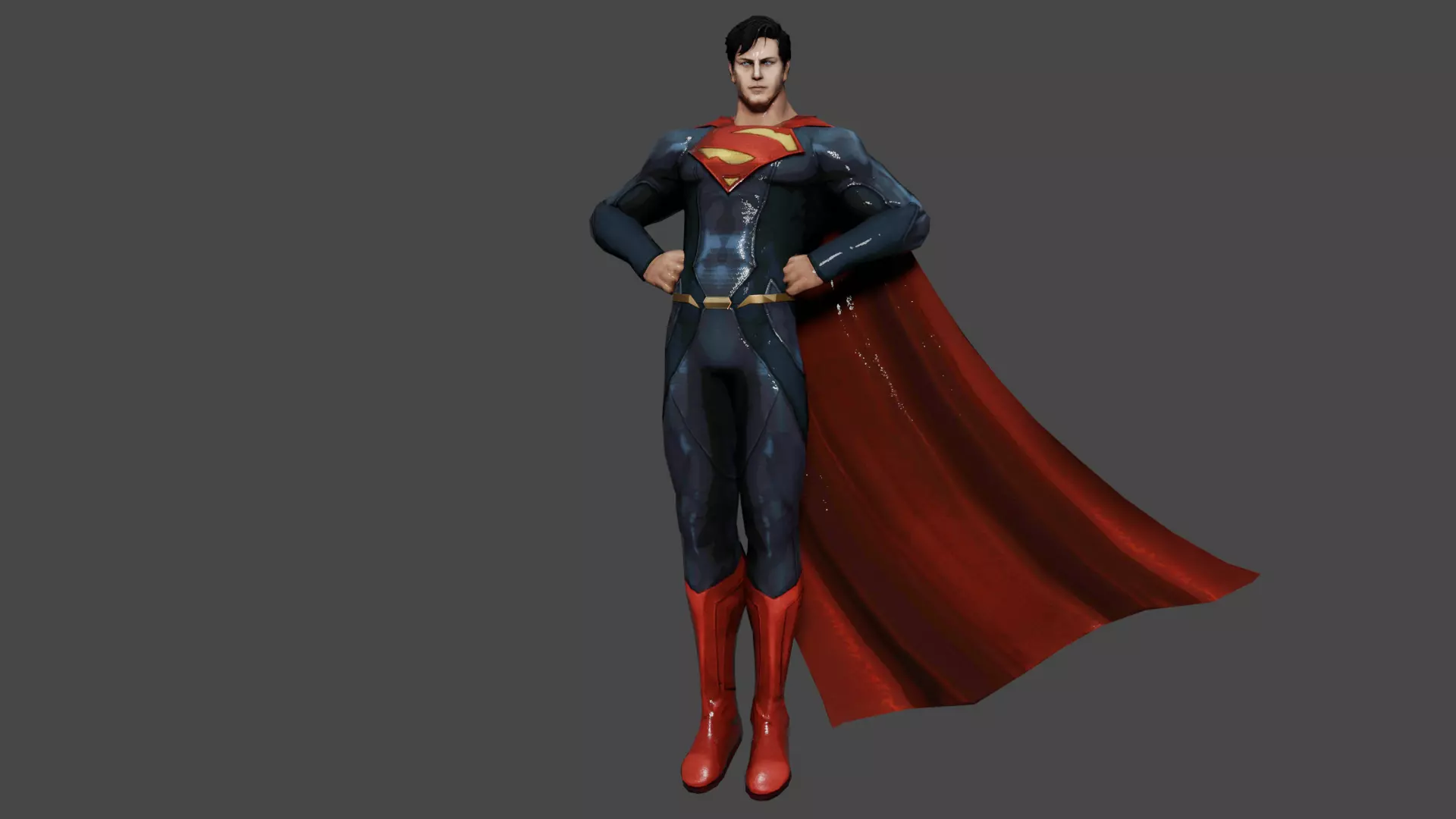 Superman Low-poly 3D model