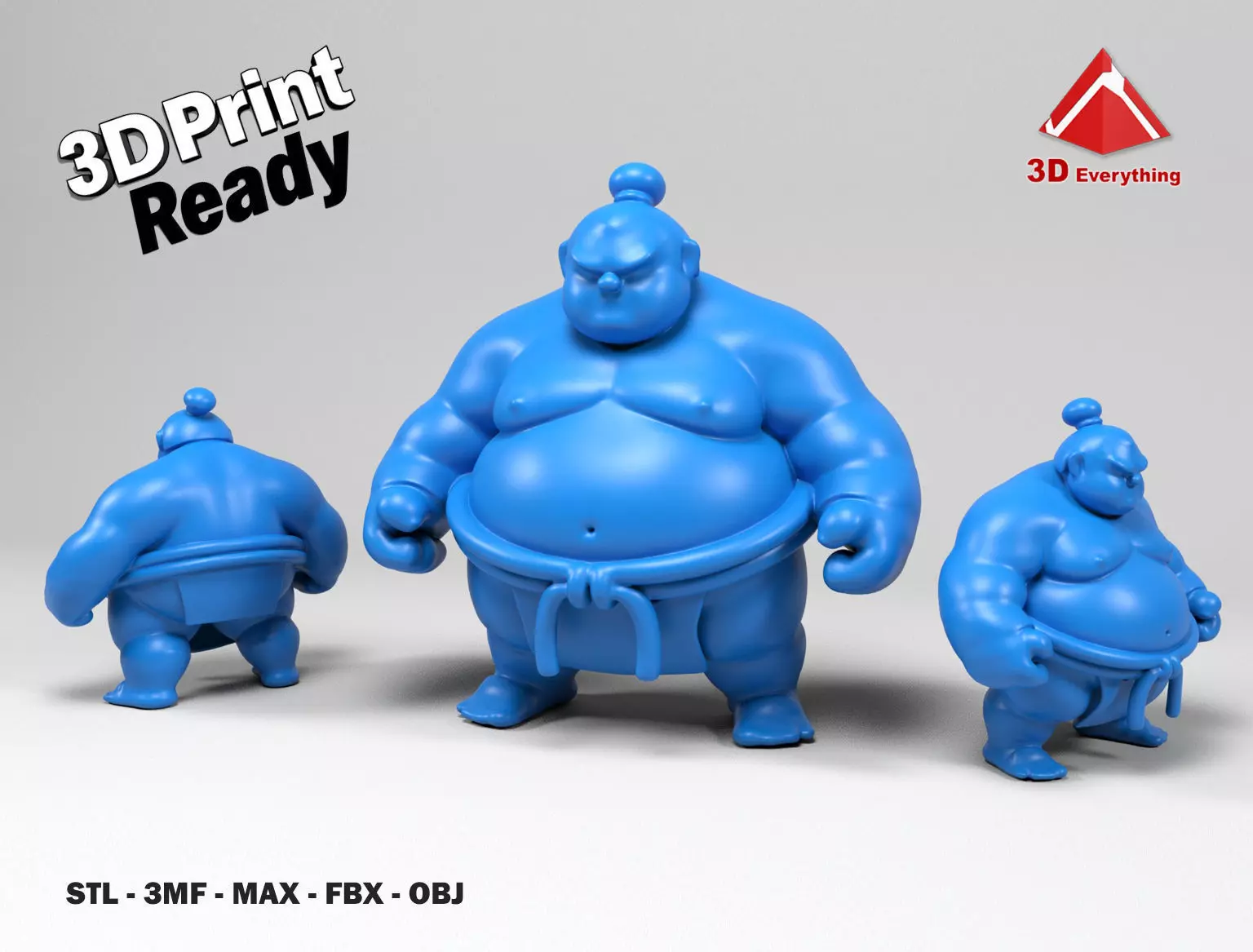 Sumo wrestler figure 3D print model
