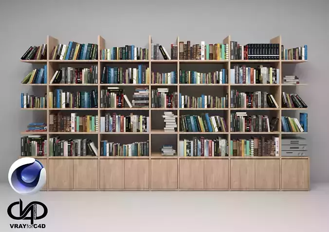 Bookshelf - Vray6 - C4D