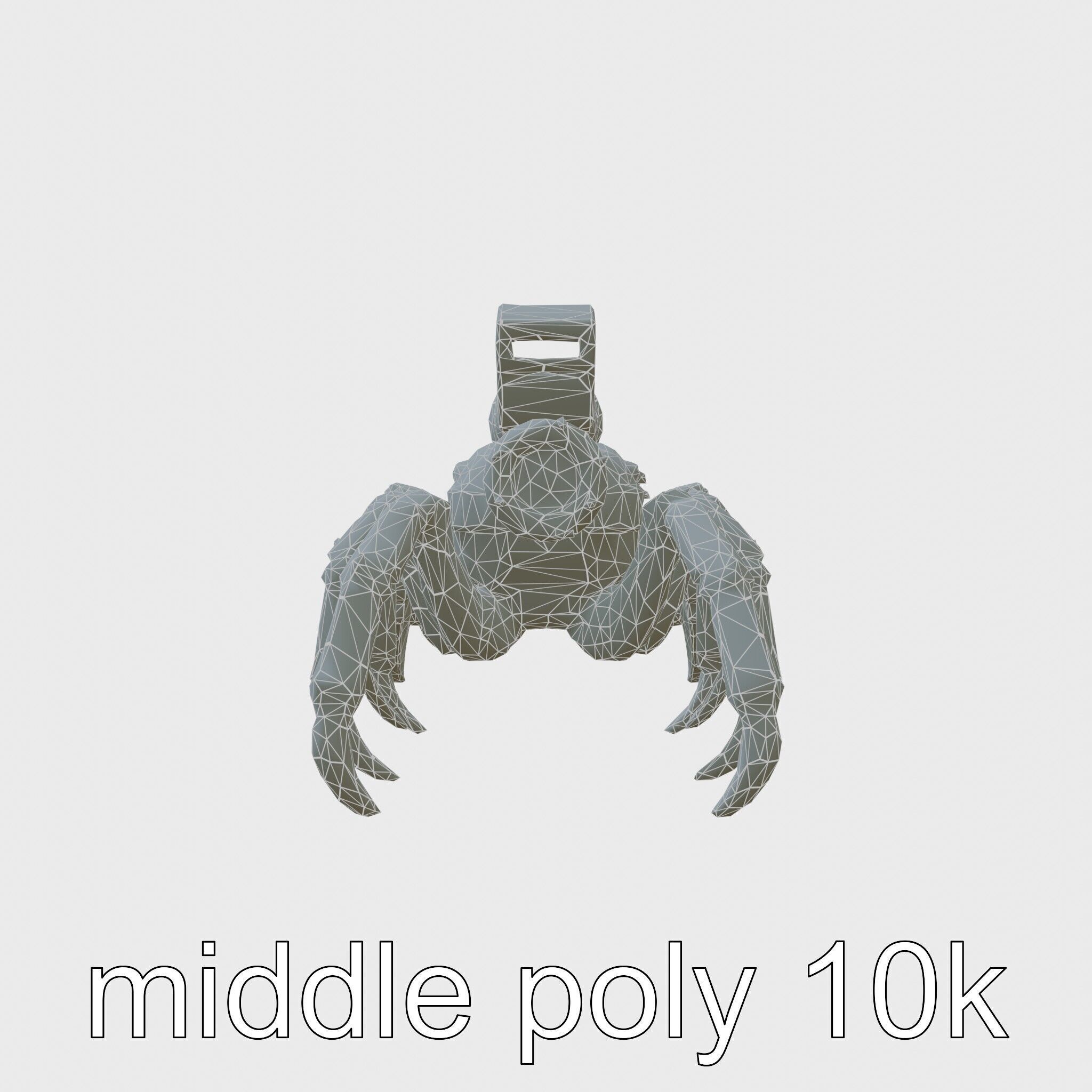 Giant Mechanical Scorpion with Saw Claws and Jet Engine Low-poly 3D model_29