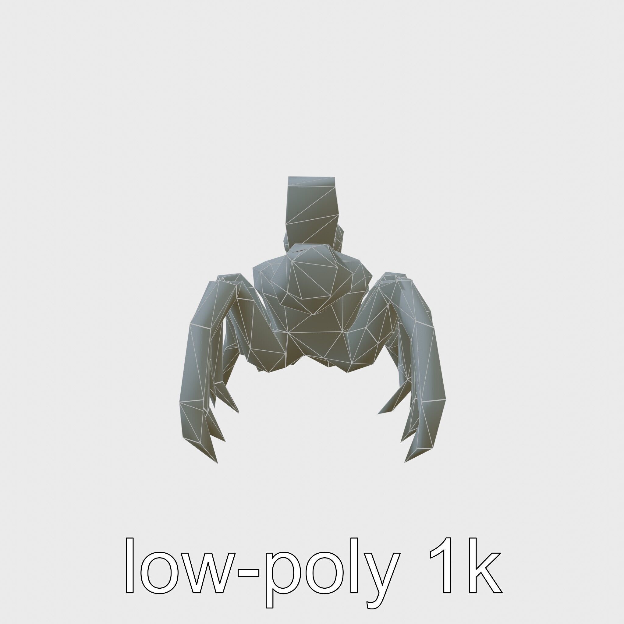 Giant Mechanical Scorpion with Saw Claws and Jet Engine Low-poly 3D model_10