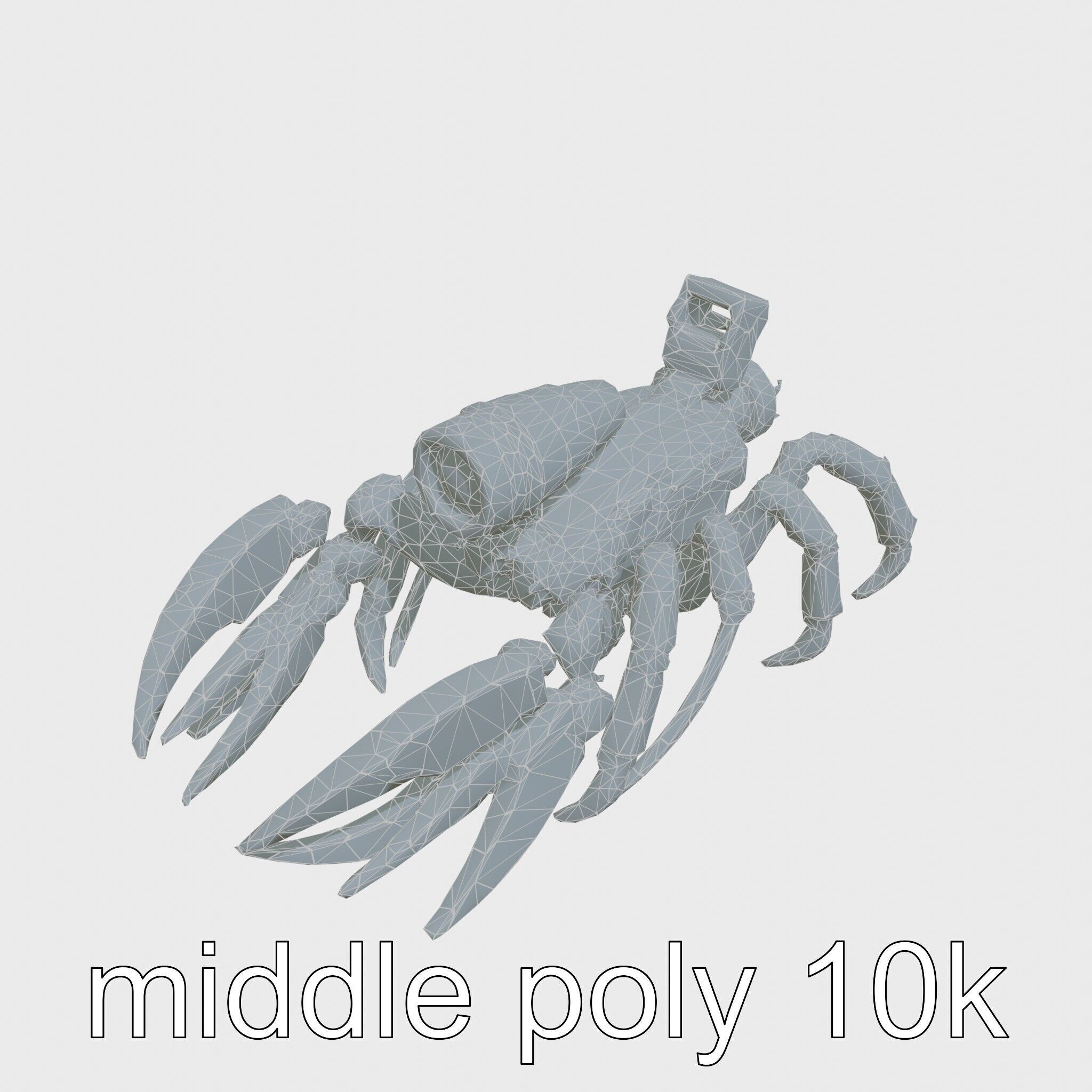 Giant Mechanical Scorpion with Saw Claws and Jet Engine Low-poly 3D model_16