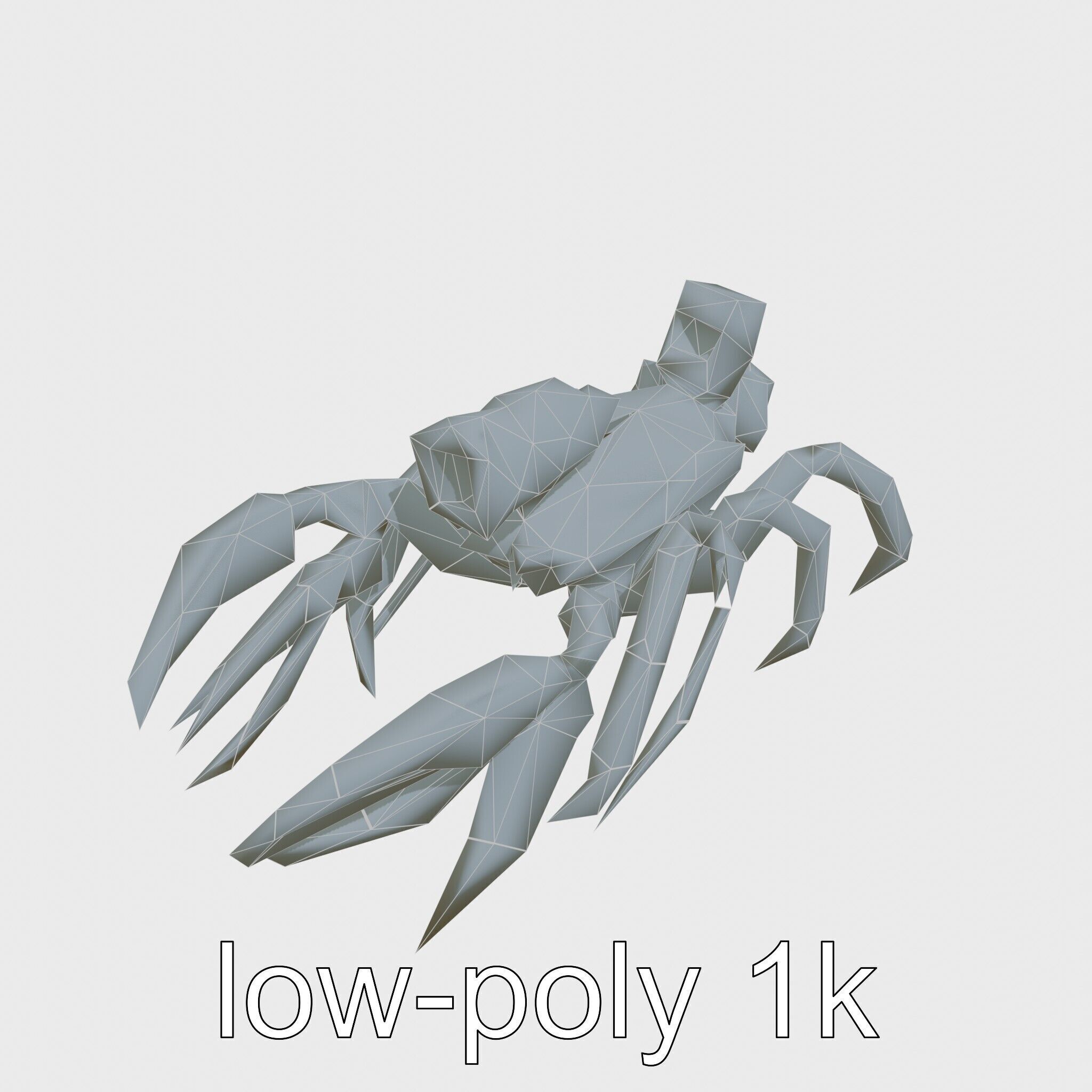 Giant Mechanical Scorpion with Saw Claws and Jet Engine Low-poly 3D model_18