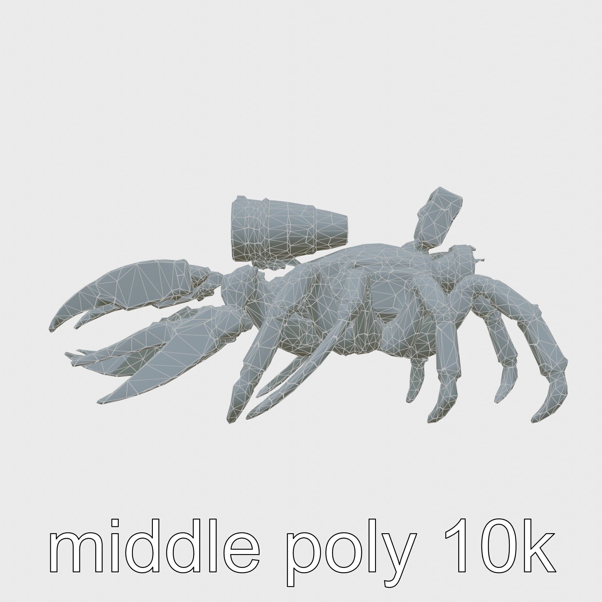 Giant Mechanical Scorpion with Saw Claws and Jet Engine Low-poly 3D model_31