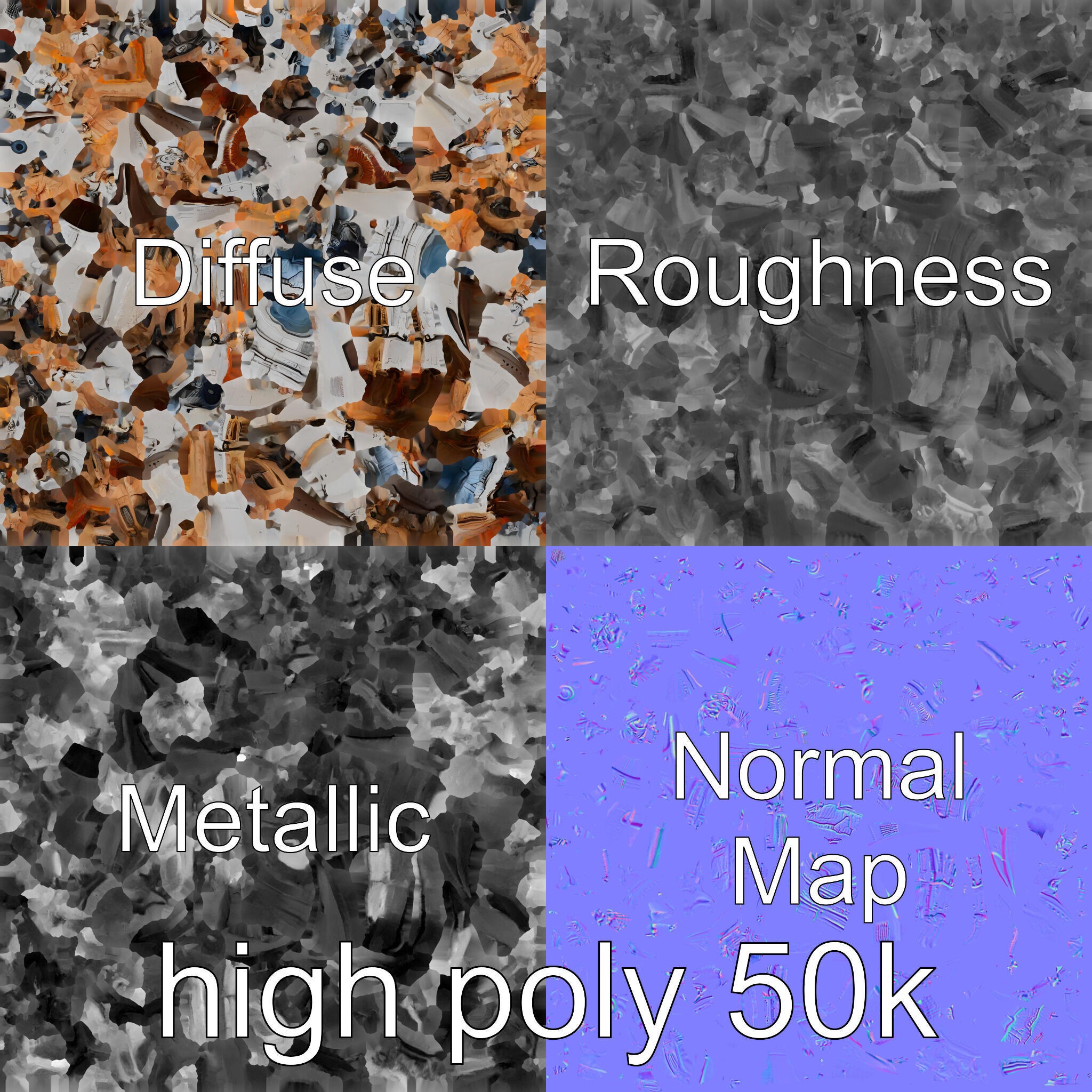 Giant Mechanical Scorpion with Saw Claws and Jet Engine Low-poly 3D model_33