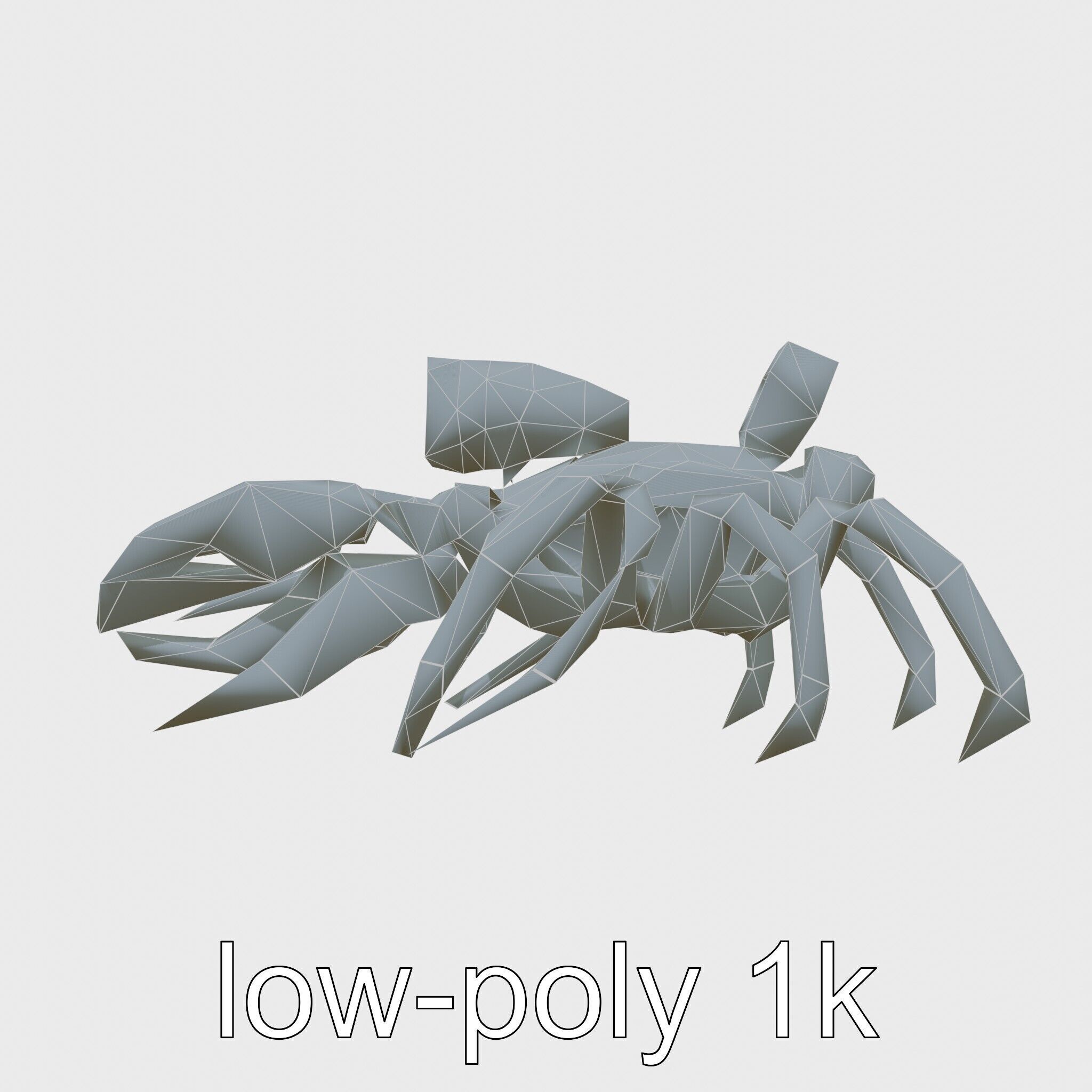 Giant Mechanical Scorpion with Saw Claws and Jet Engine Low-poly 3D model_15