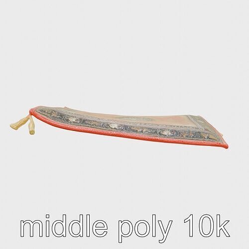 Magic Flying Carpet with Gem Inlays and Fine Embroidery Texture