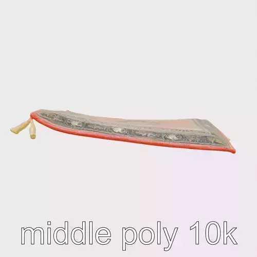 Magic Flying Carpet with Gem Inlays and Fine Embroidery