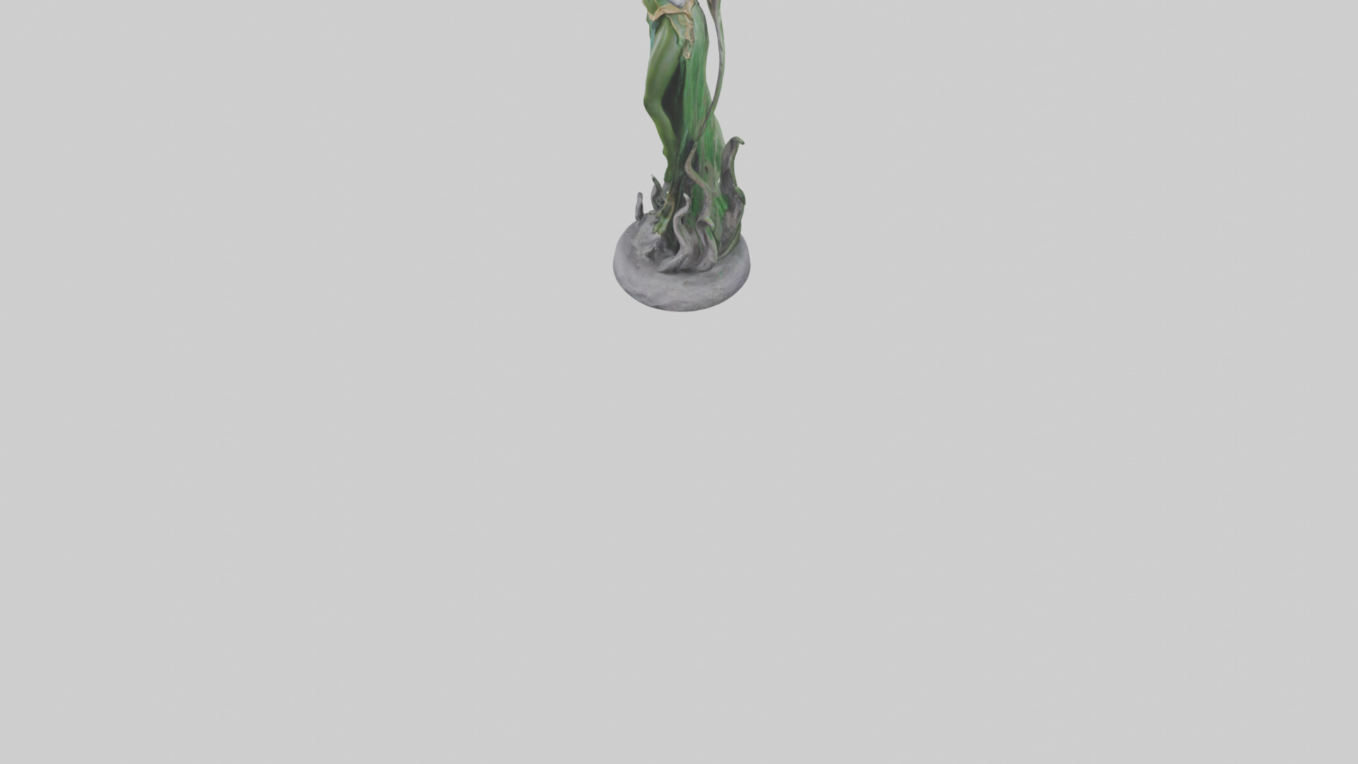 Elf Princess statue model 3D model_5