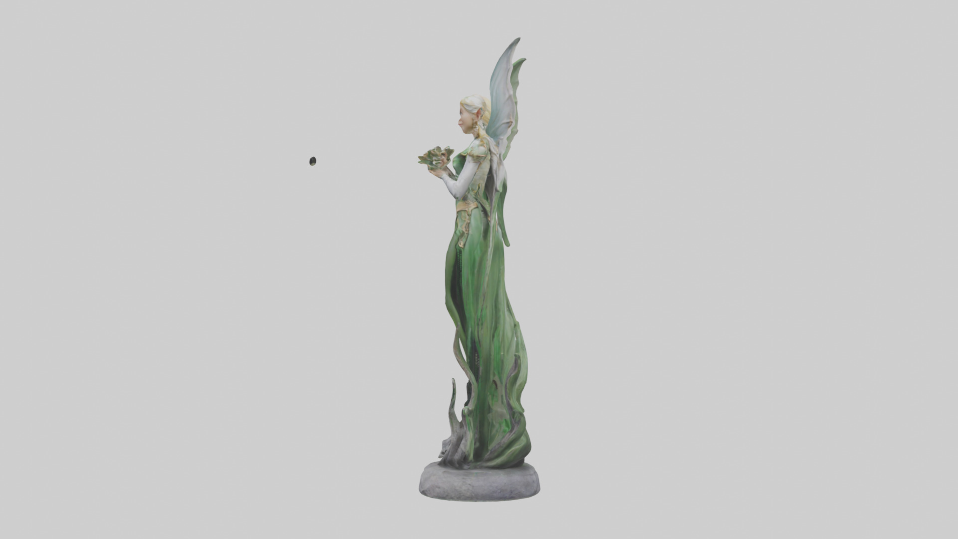 Elf Princess statue model 3D model_12
