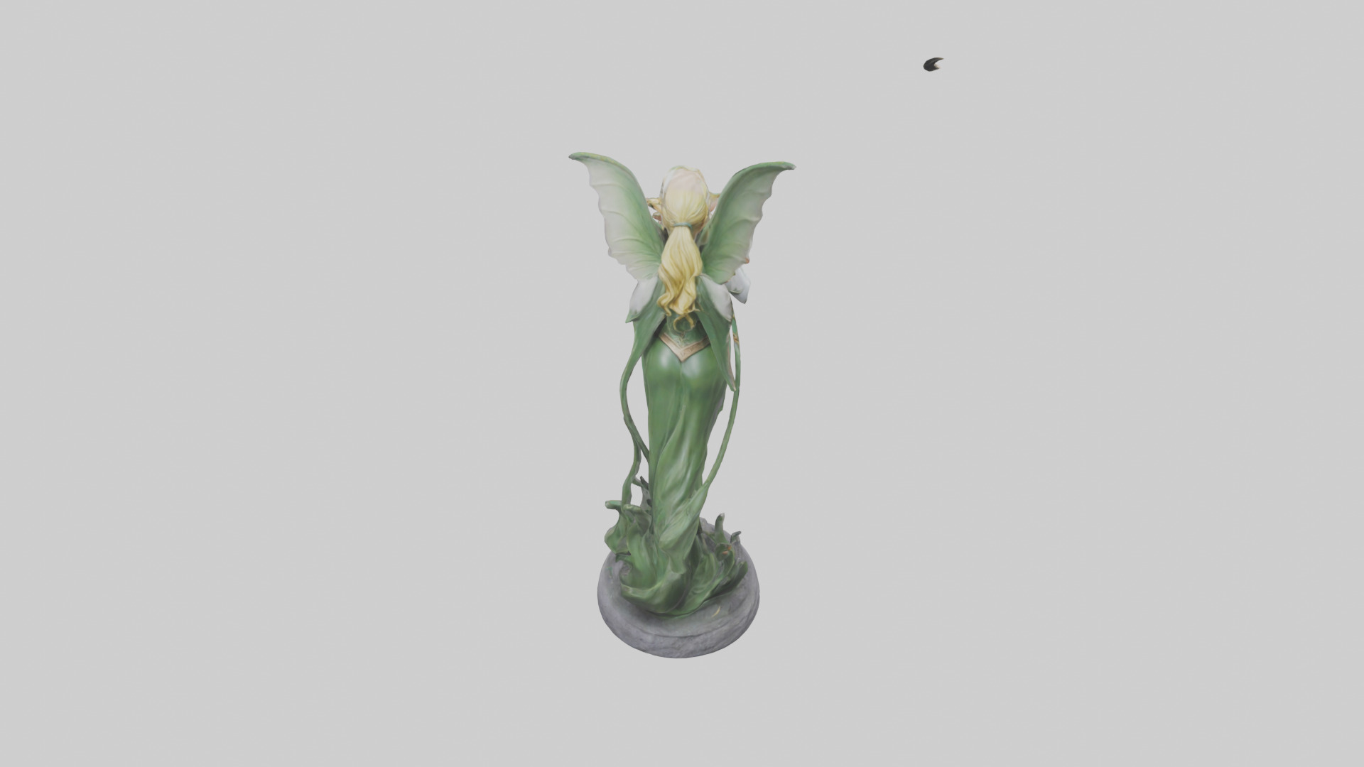 Elf Princess statue model 3D model_15