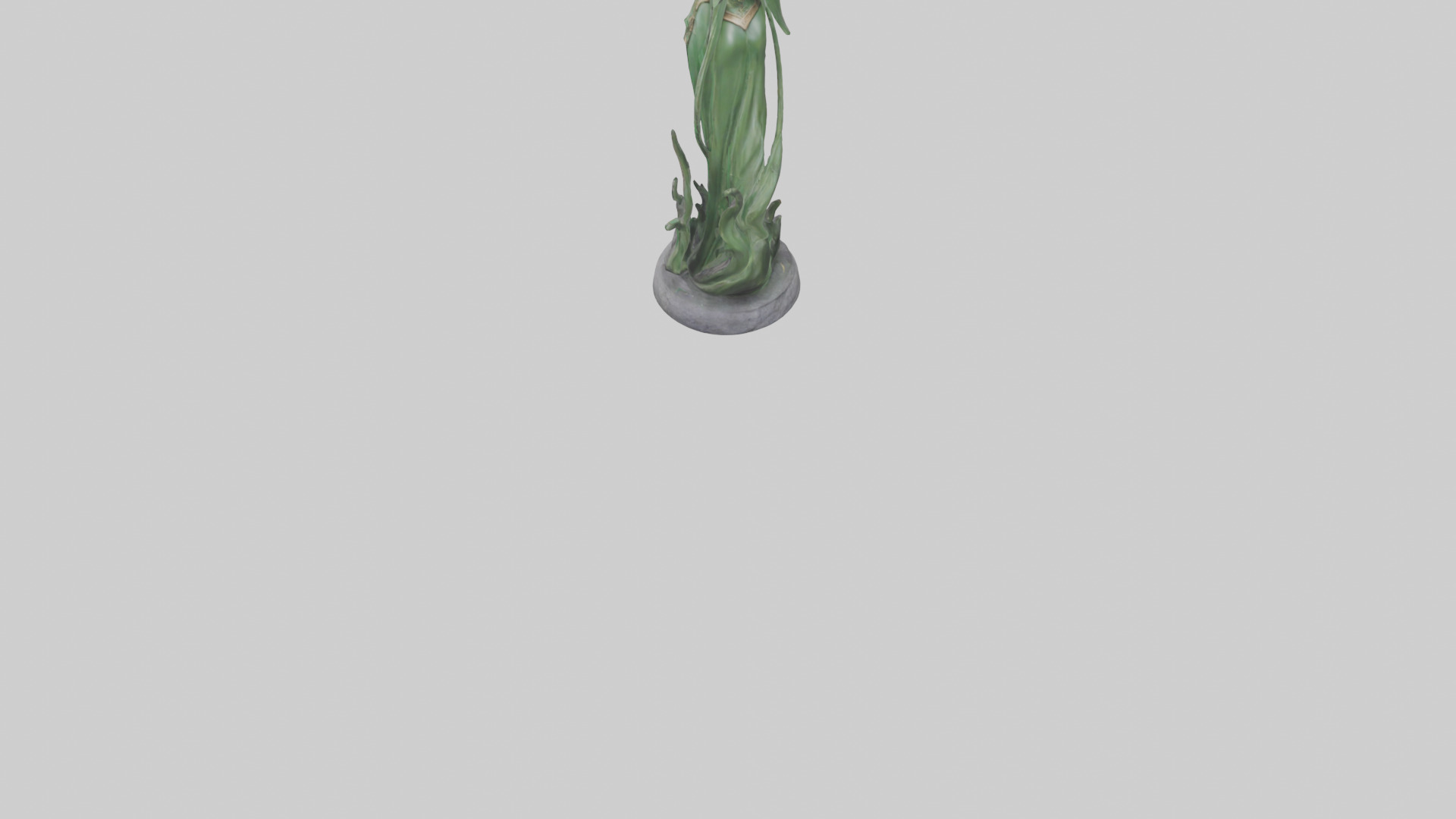 Elf Princess statue model 3D model_3