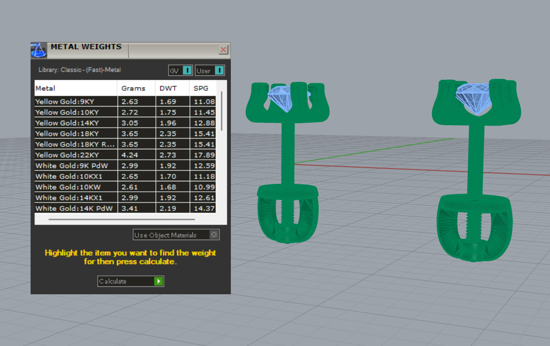 Earrings width diamond 3D print model_12