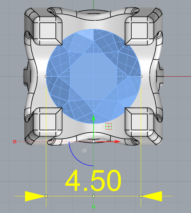 Earrings width diamond 3D print model_14