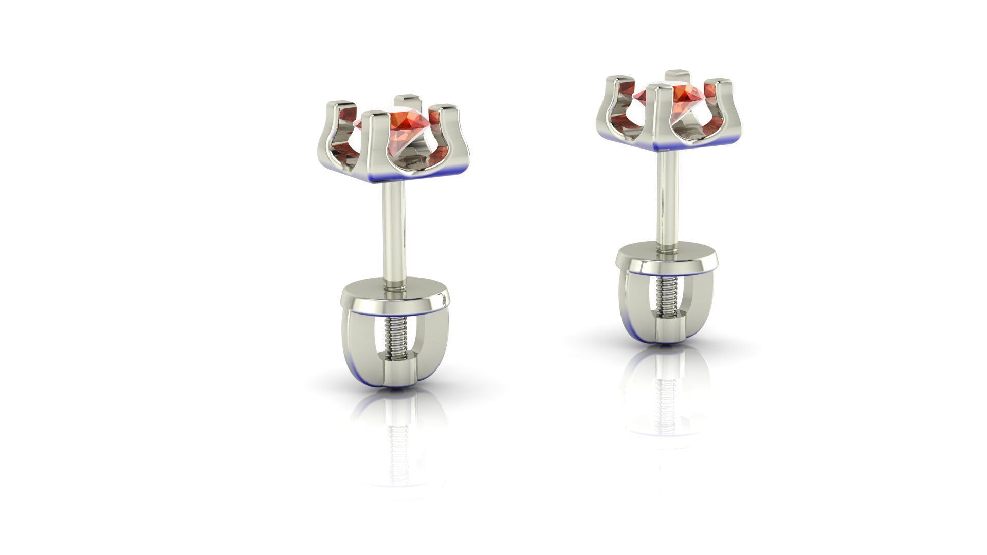 Earrings width diamond 3D print model_5