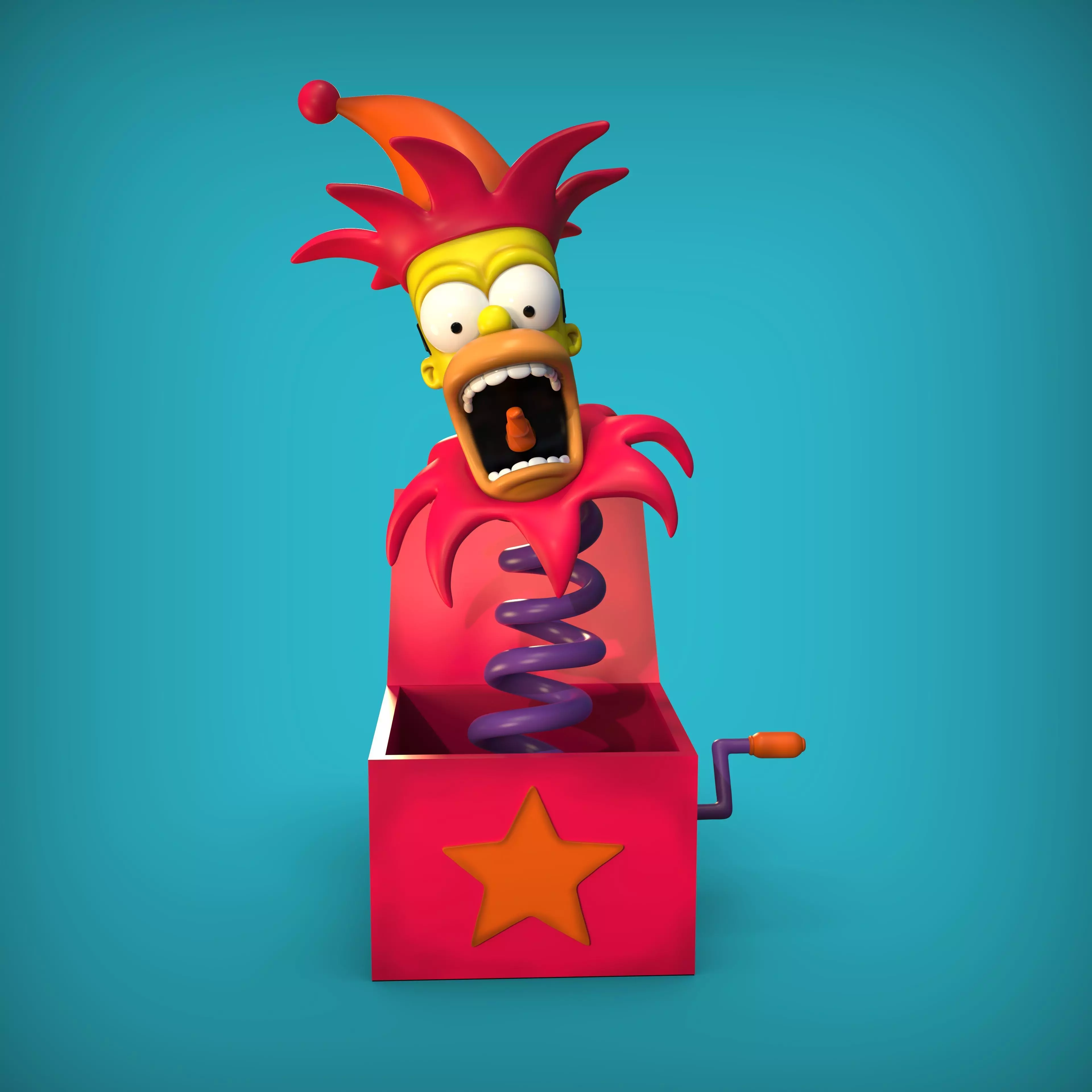 HOMERO SIMPSON- SURPRISE BOX 3D print model_1