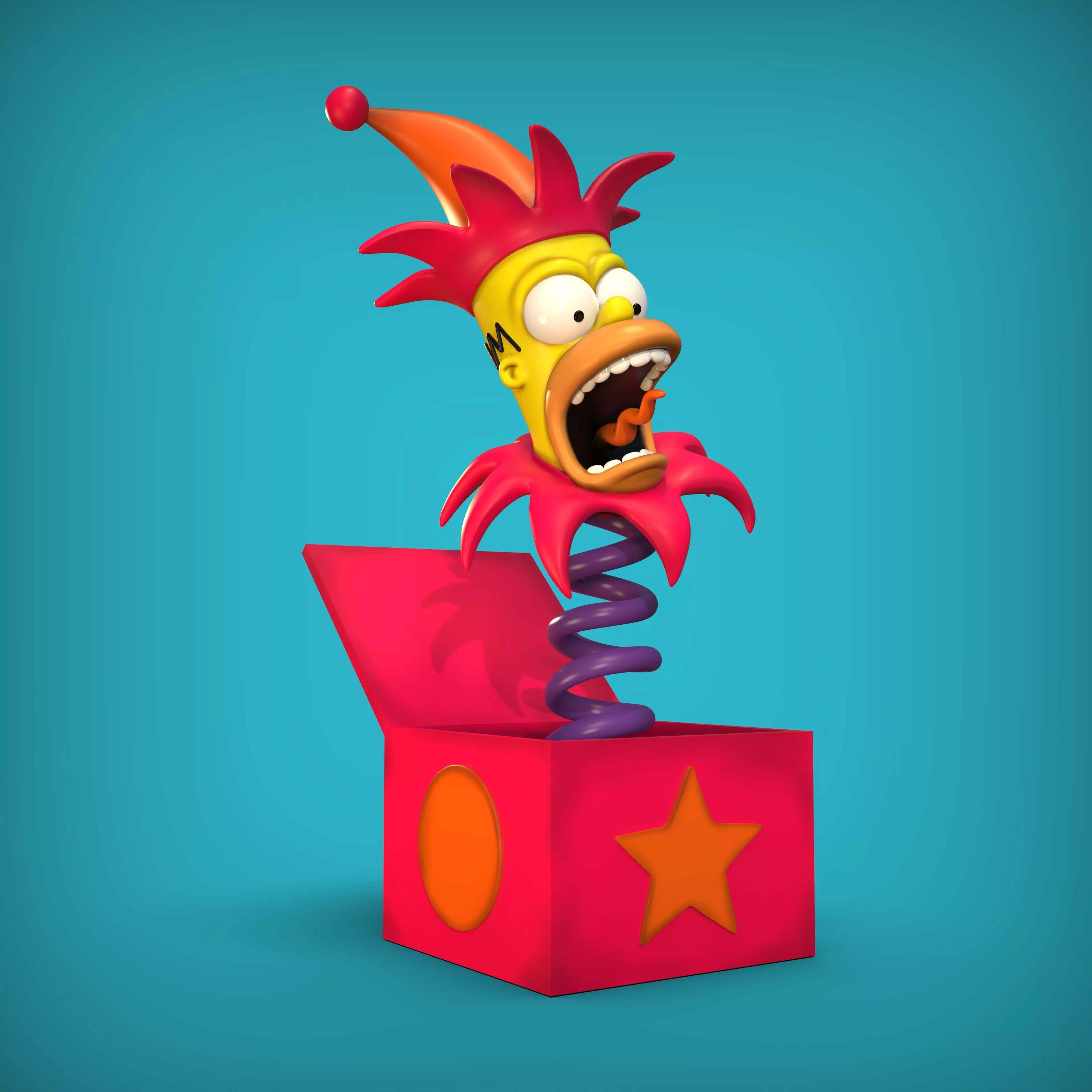 HOMERO SIMPSON- SURPRISE BOX 3D print model_3