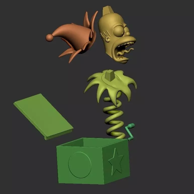 HOMERO SIMPSON- SURPRISE BOX 3D print model_10