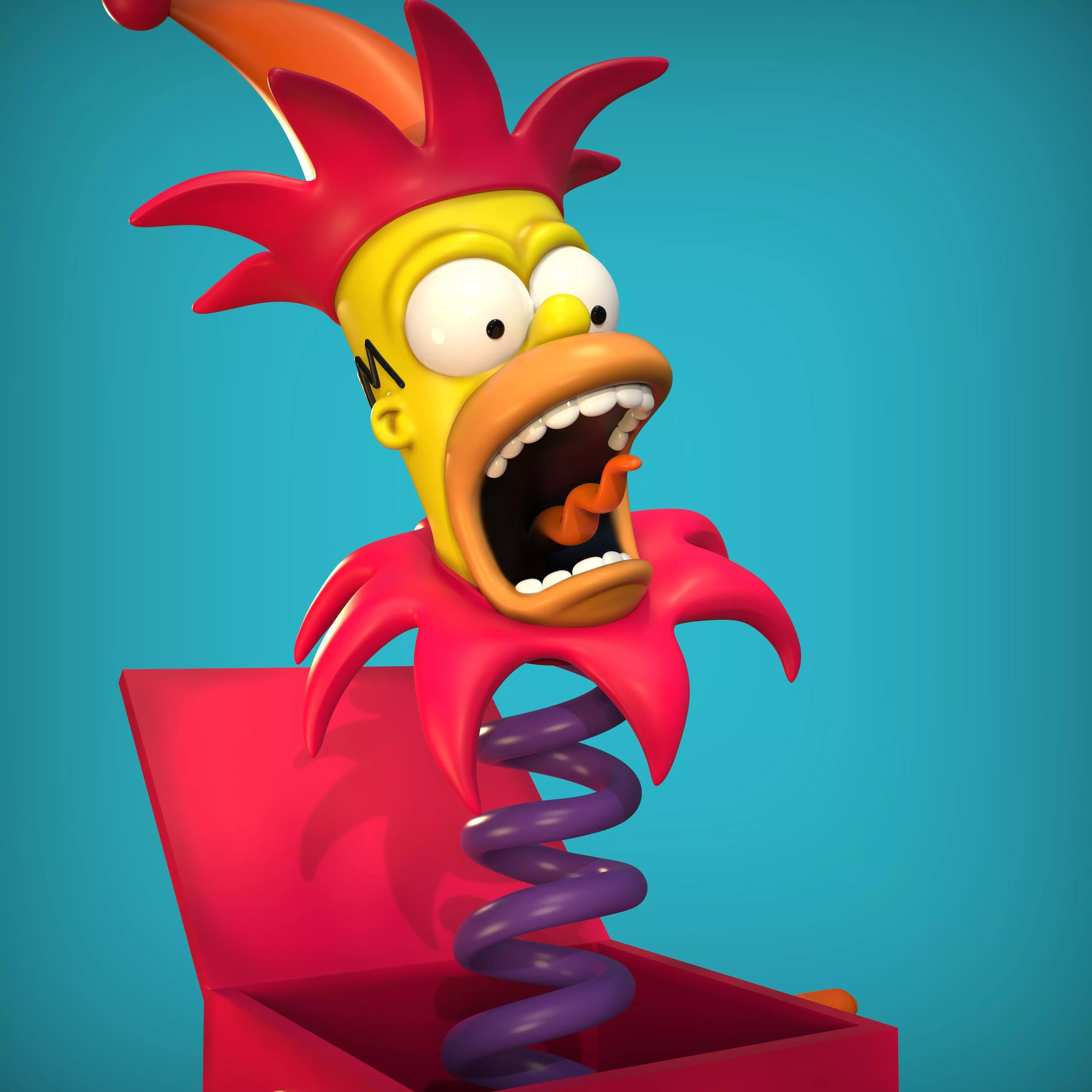 HOMERO SIMPSON- SURPRISE BOX 3D print model_4